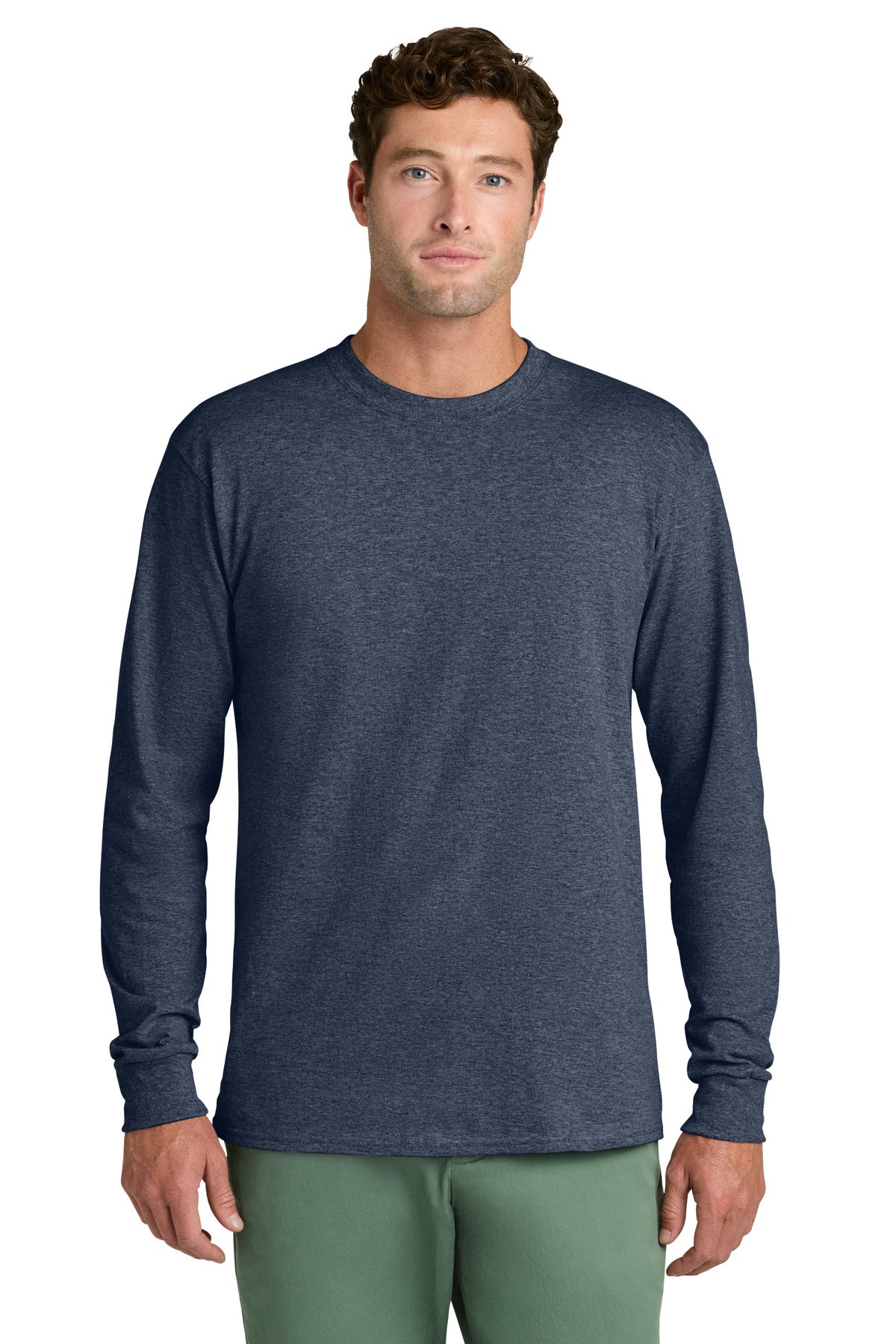 port & co ™  long sleeve core cotton tee. pc54ls