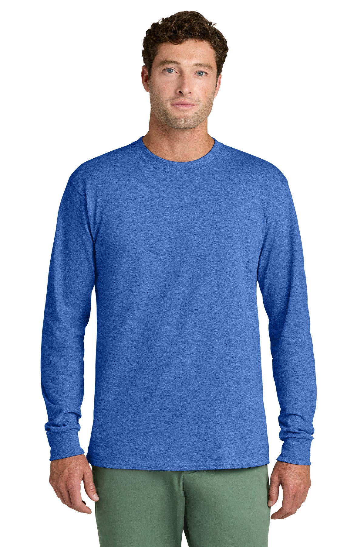 port & co ™  long sleeve core cotton tee. pc54ls