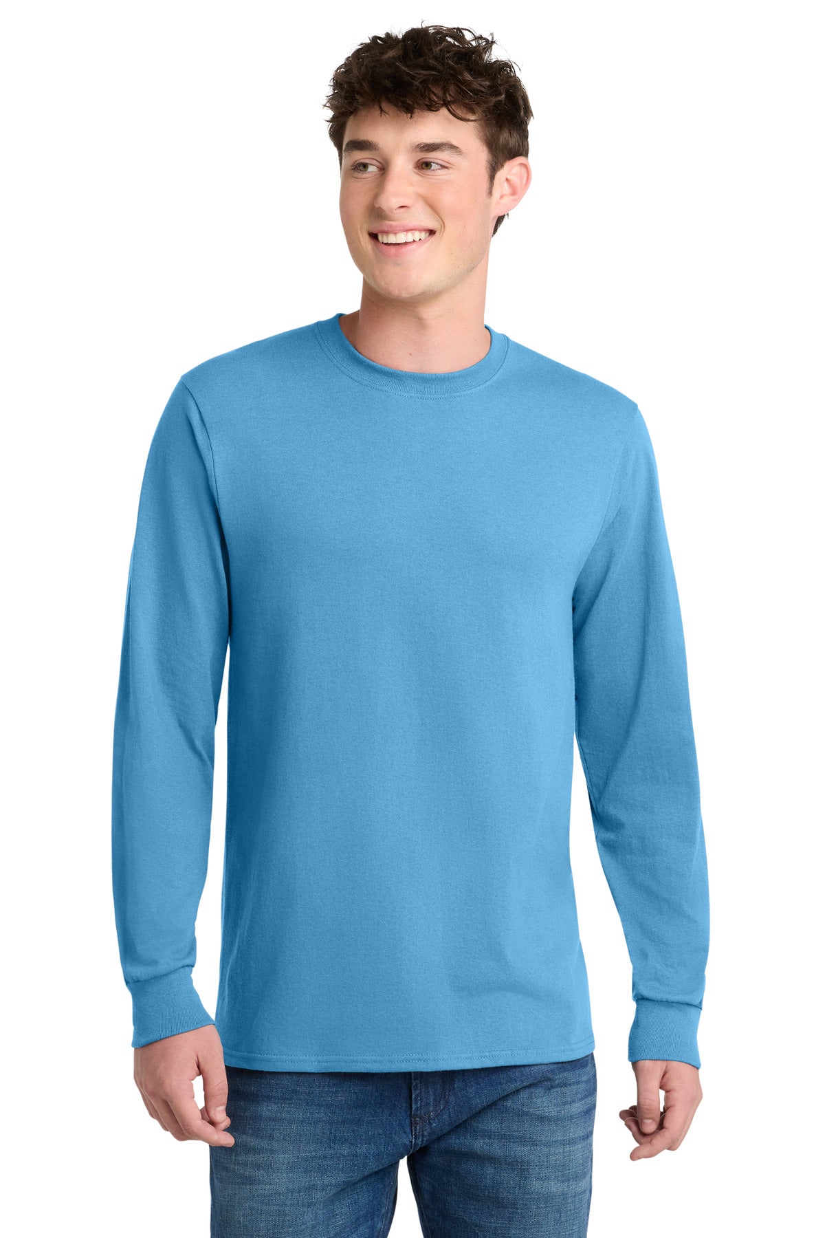 port & co ™  long sleeve core blend tee. pc55ls