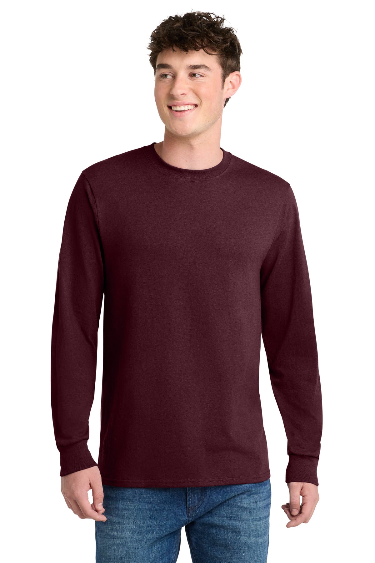 port & co ™  long sleeve core blend tee. pc55ls