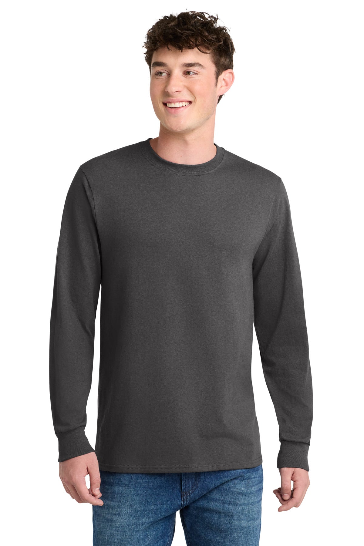 port & co ™  long sleeve core blend tee. pc55ls