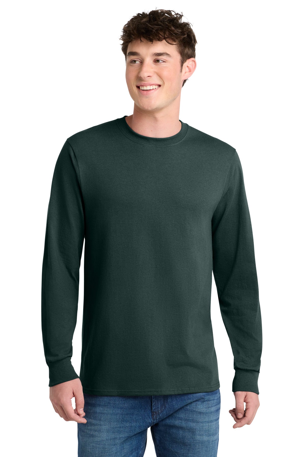 port & co ™  long sleeve core blend tee. pc55ls