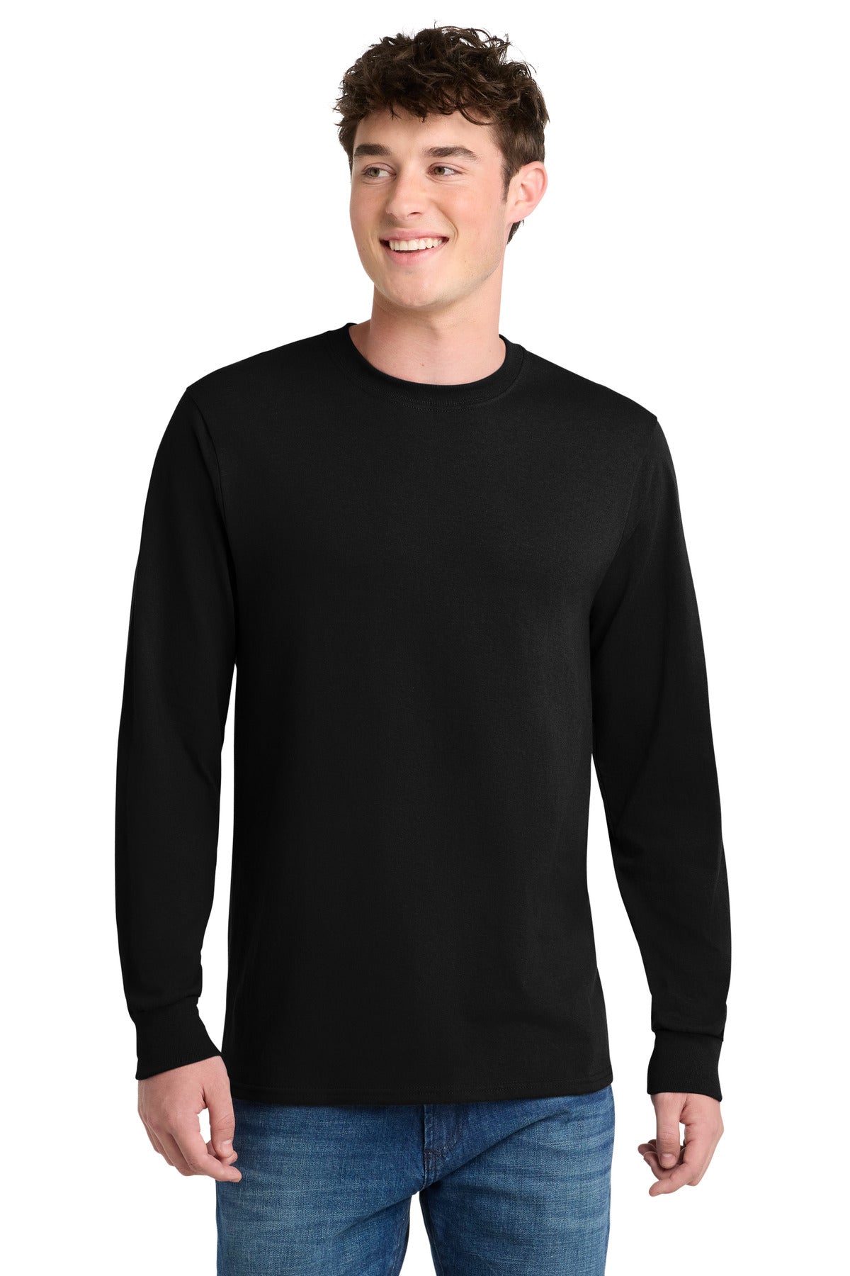 port & co ™  long sleeve core blend tee. pc55ls
