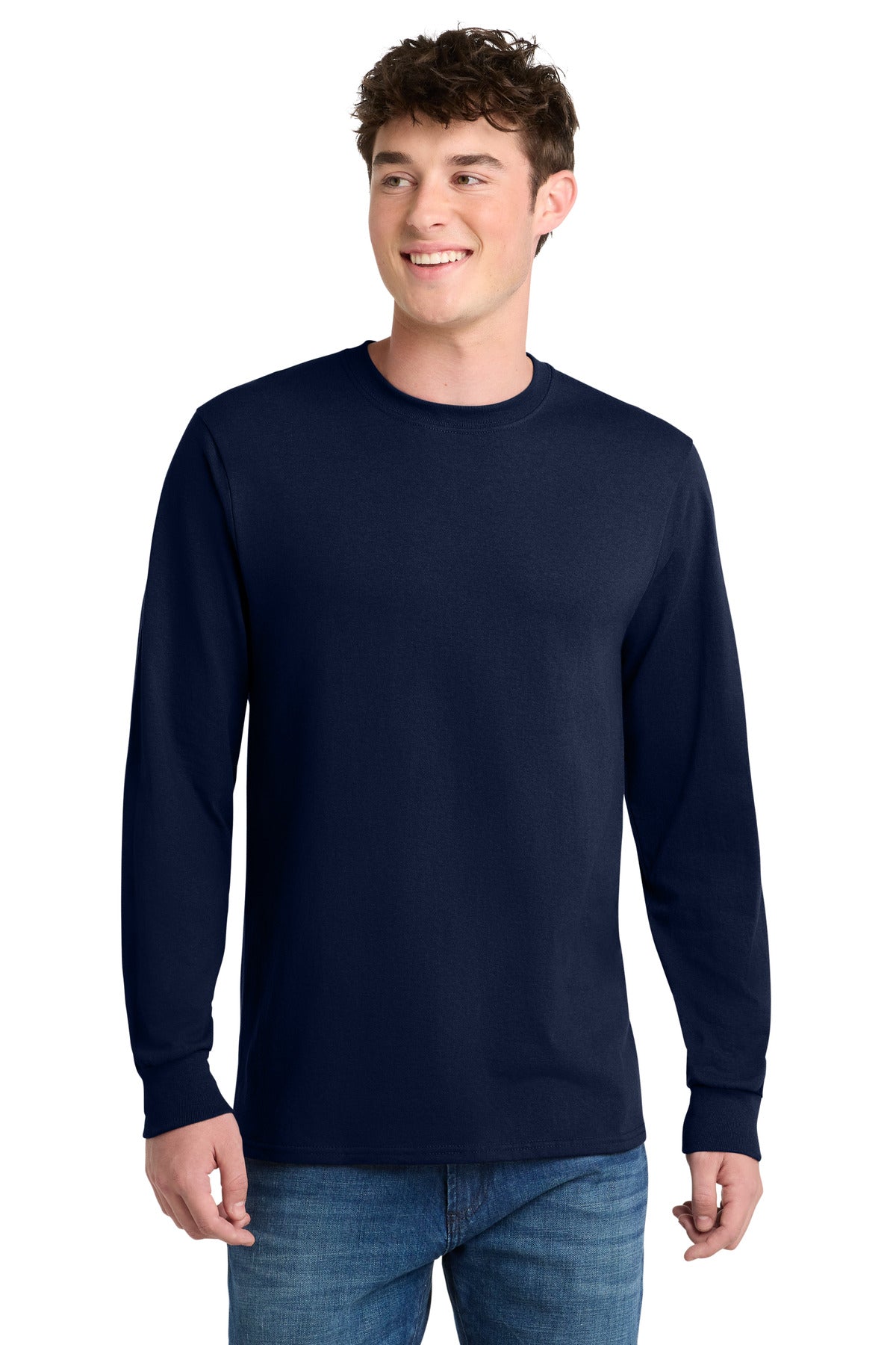 port & co ™  long sleeve core blend tee. pc55ls