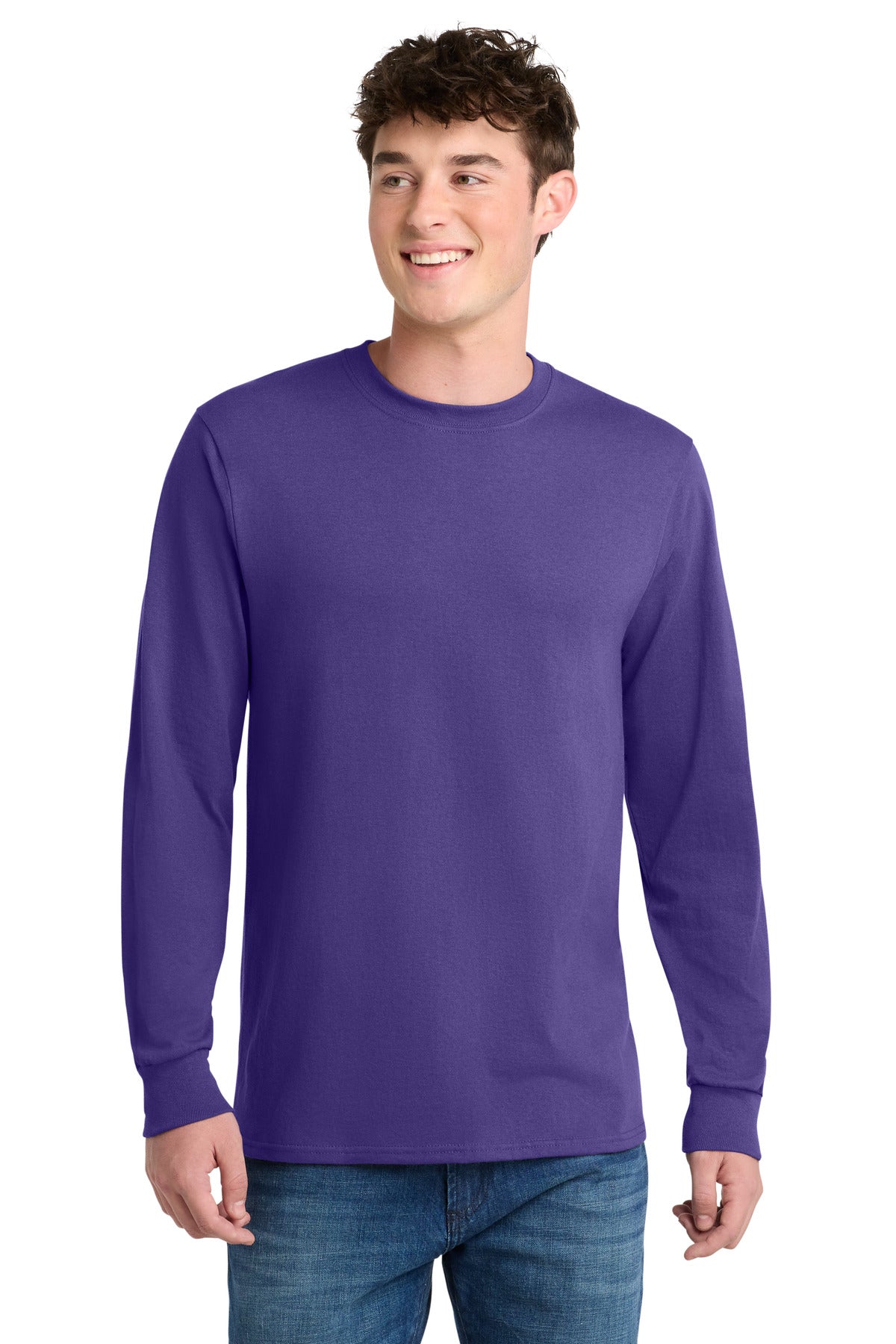 port & co ™  long sleeve core blend tee. pc55ls