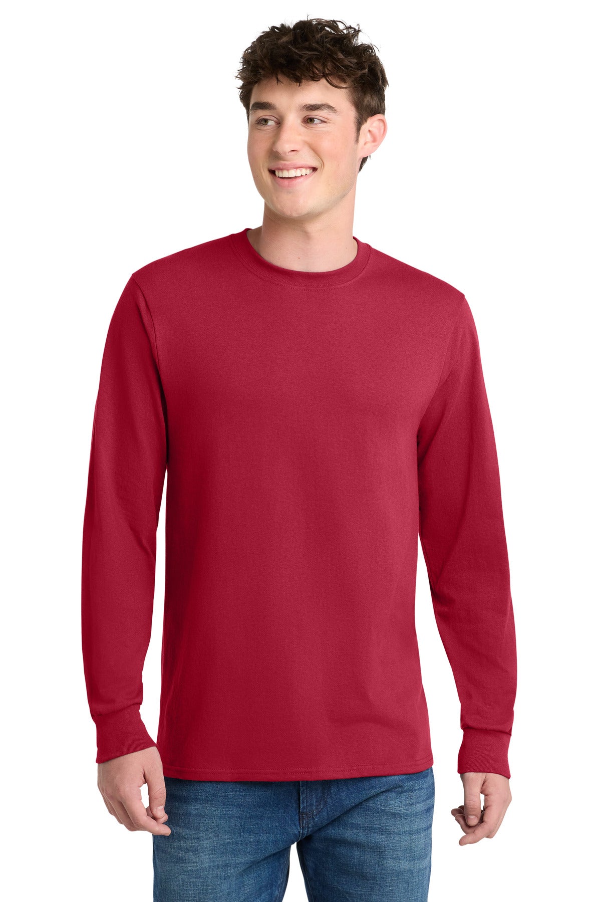 port & co ™  long sleeve core blend tee. pc55ls