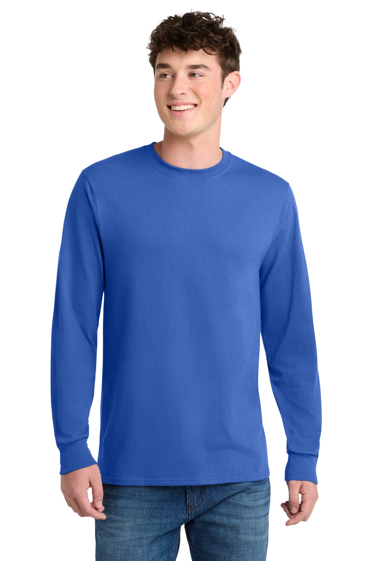 port & co ™  long sleeve core blend tee. pc55ls