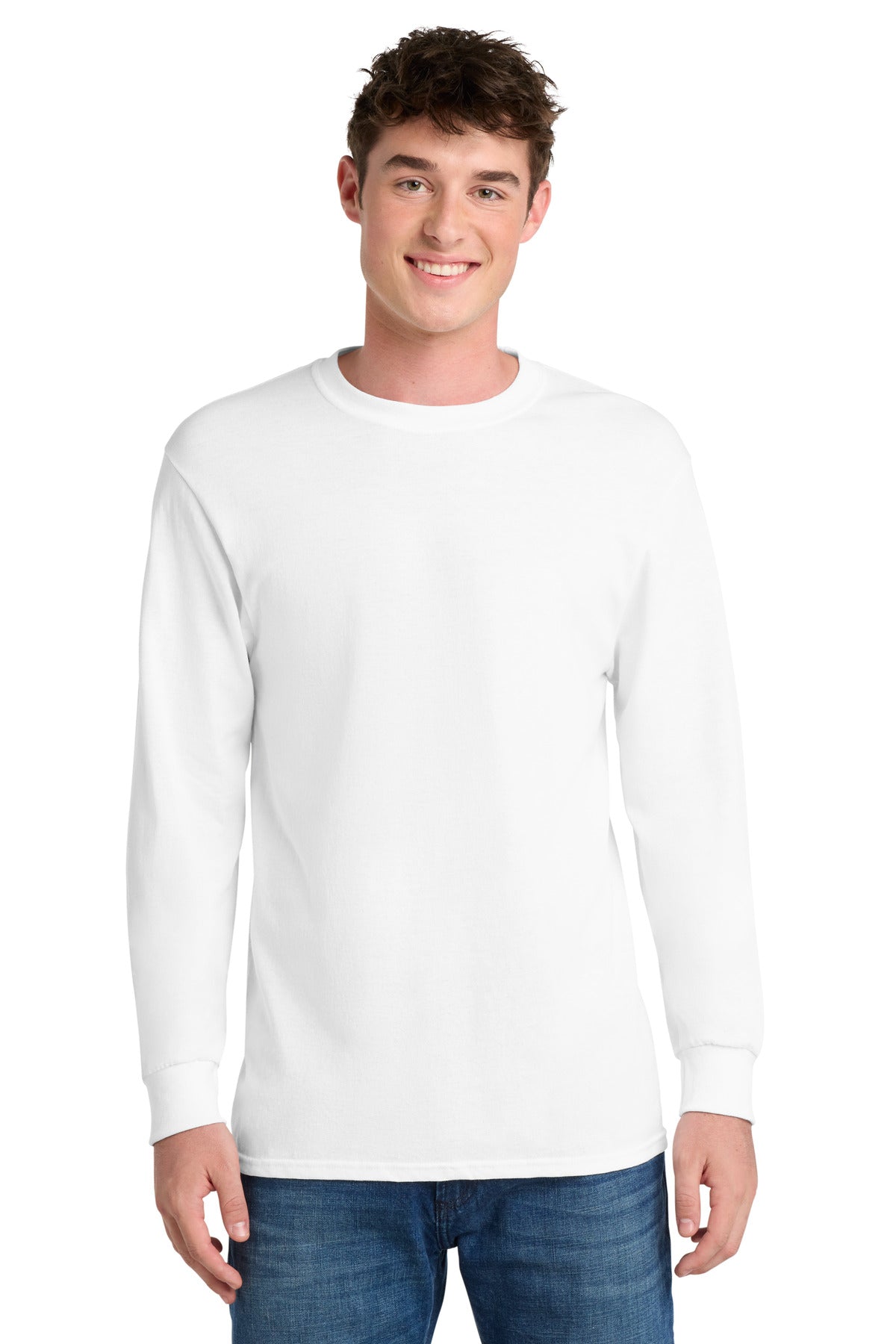 port & co ™  long sleeve core blend tee. pc55ls