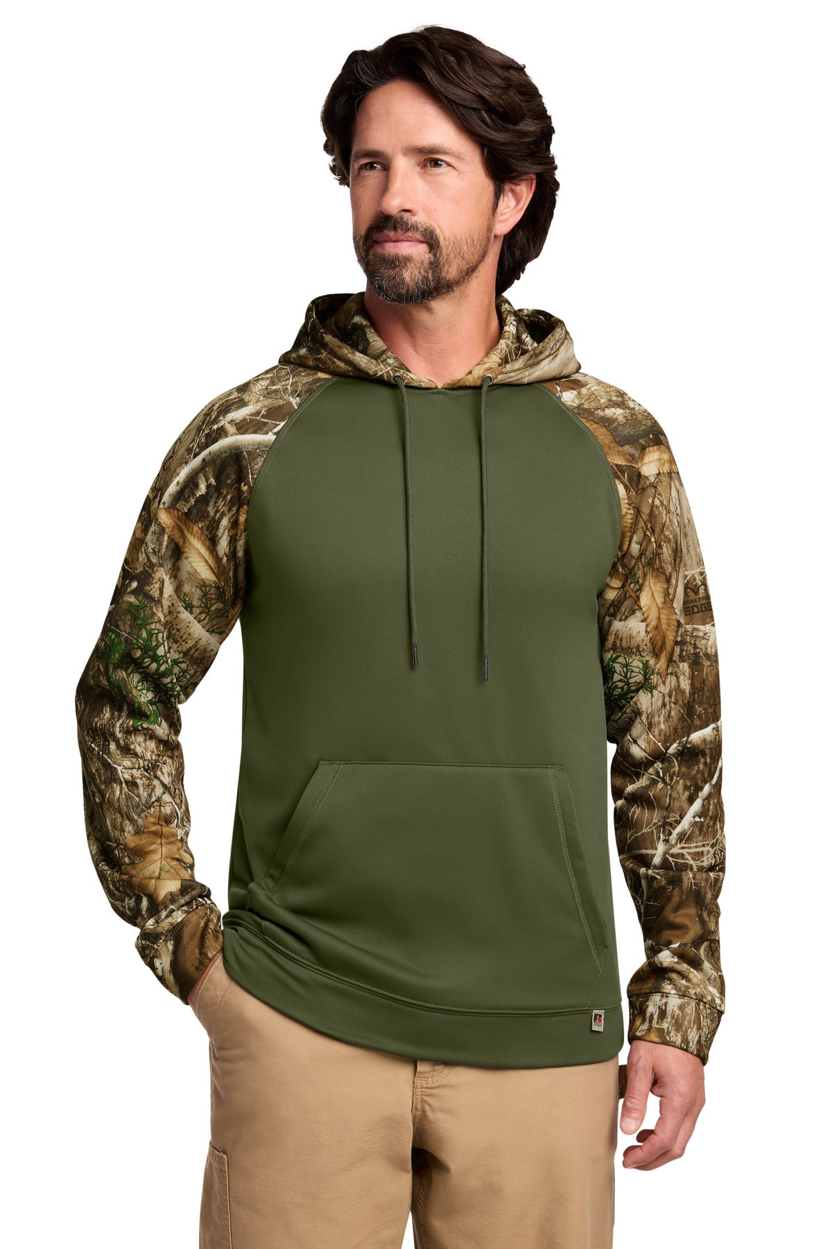 russell outdoors ™  realtree ®  performance colorblock pullover hoodie ru451