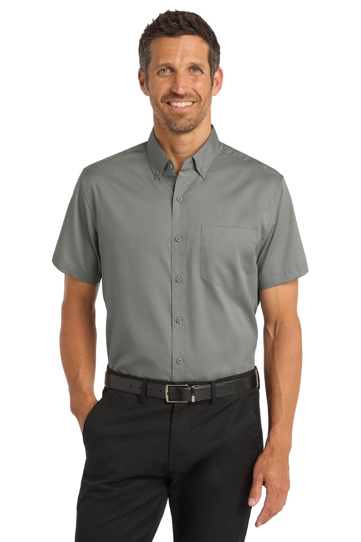 port authority ®  short sleeve superpro ™  twill shirt. s664