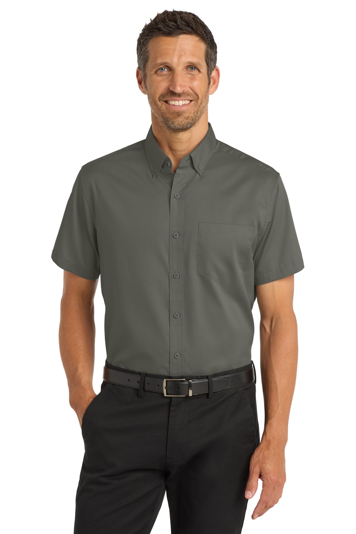 port authority ®  short sleeve superpro ™  twill shirt. s664