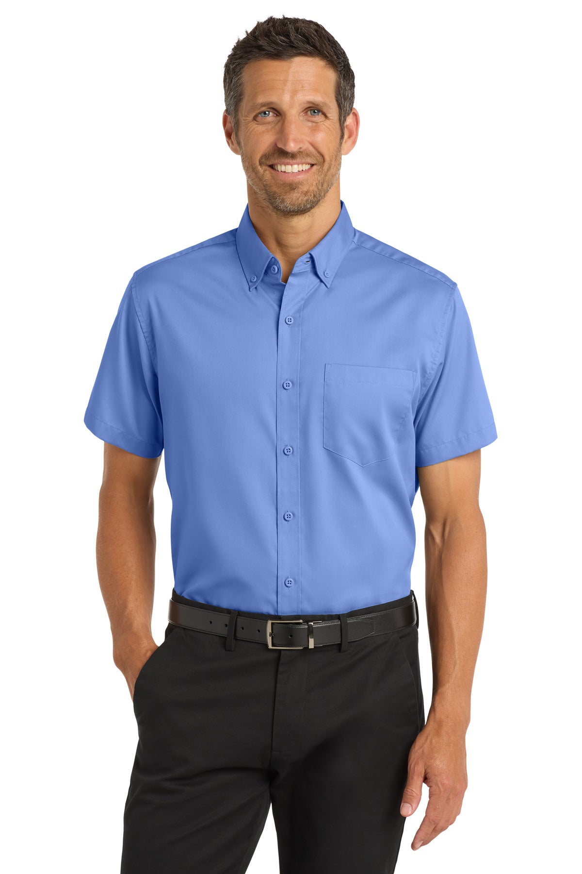 port authority ®  short sleeve superpro ™  twill shirt. s664