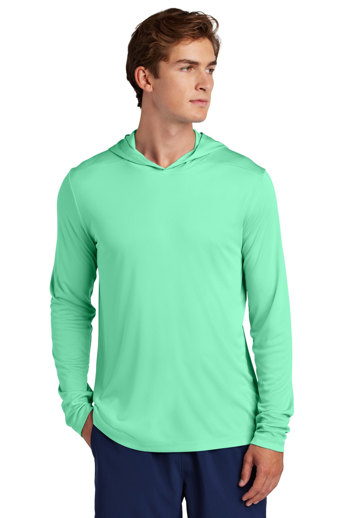sport-tek ®  posi-uv ®  pro long sleeve hoodie st420lsh