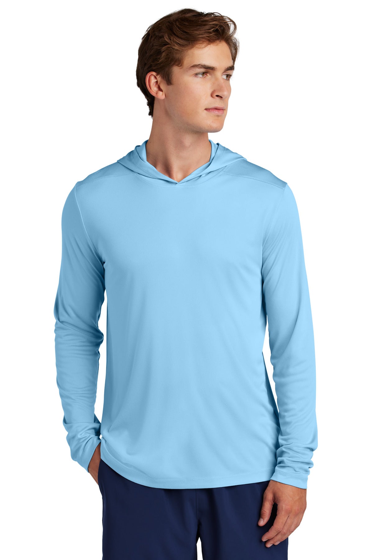 sport-tek ®  posi-uv ®  pro long sleeve hoodie st420lsh