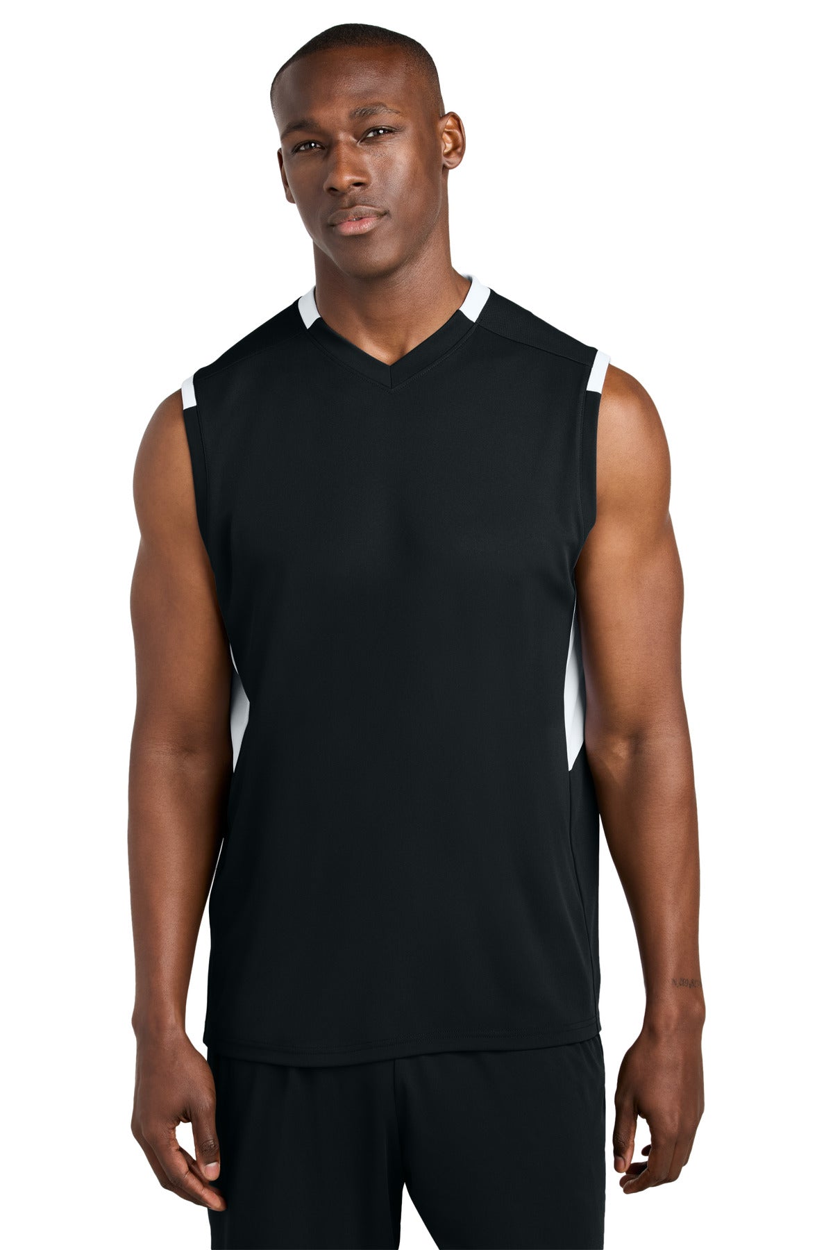 sport-tek ®  club sleeveless v-neck st441