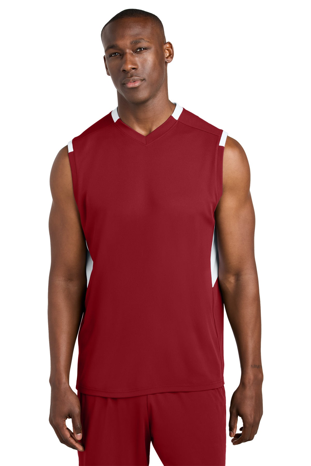 sport-tek ®  club sleeveless v-neck st441