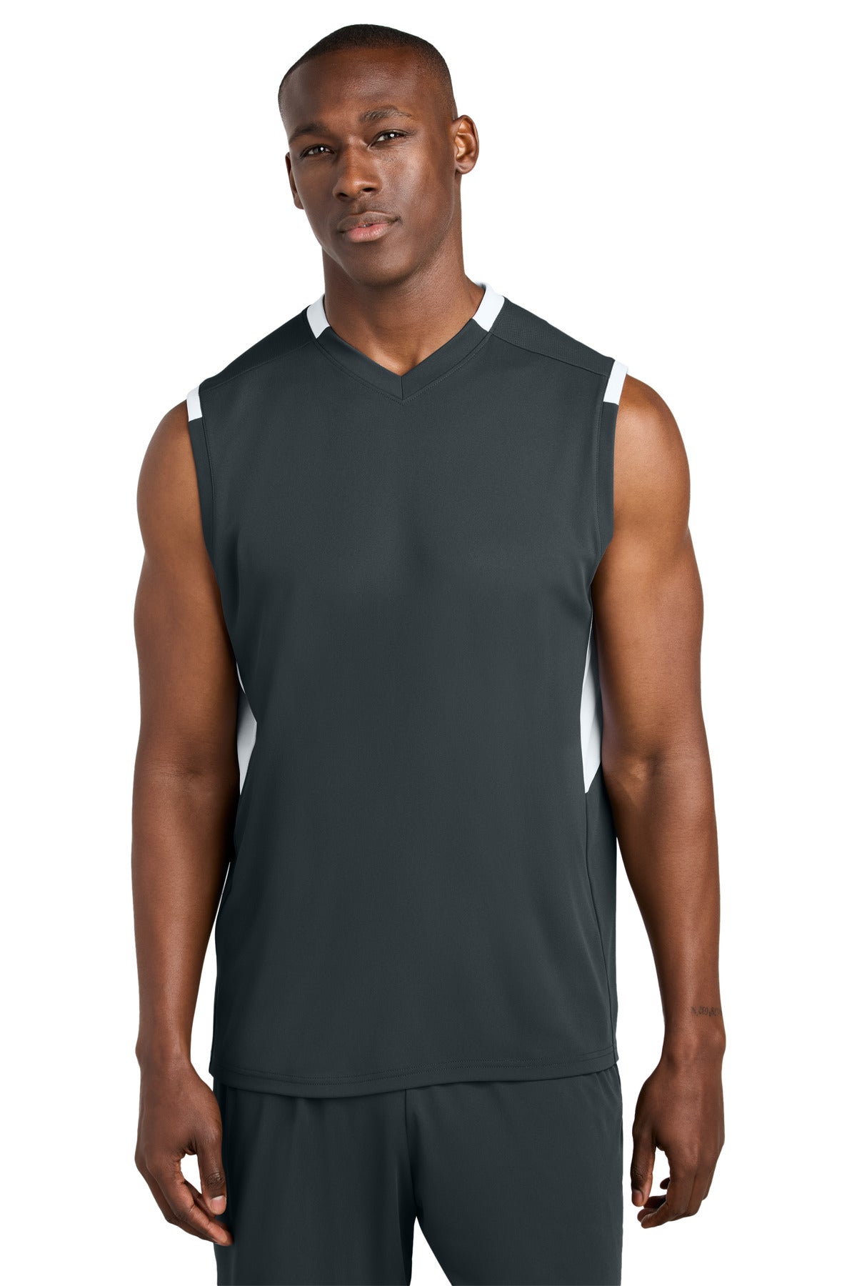 sport-tek ®  club sleeveless v-neck st441