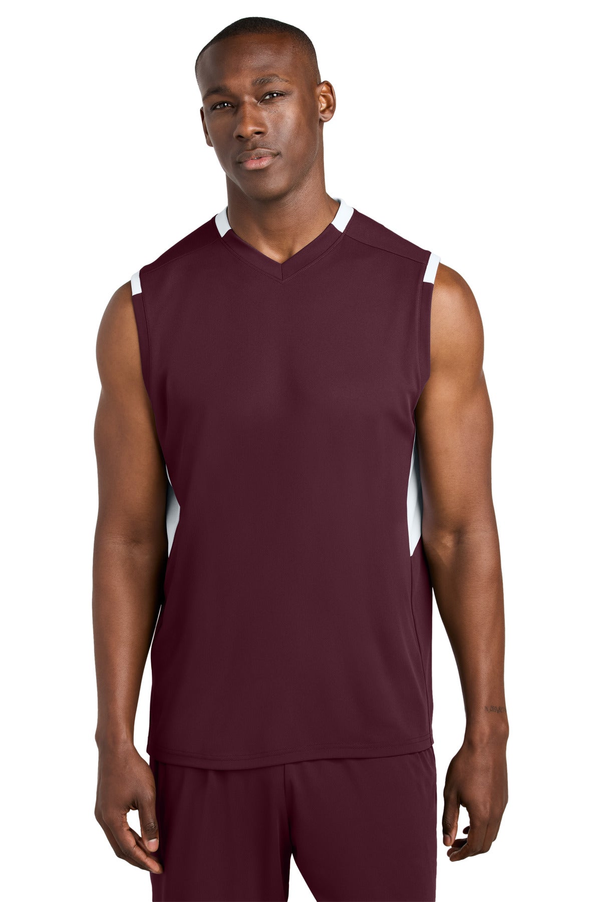 sport-tek ®  club sleeveless v-neck st441
