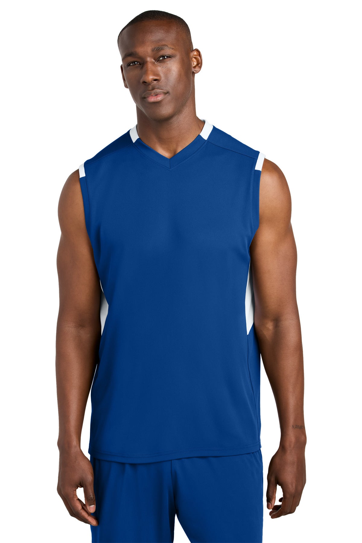 sport-tek ®  club sleeveless v-neck st441