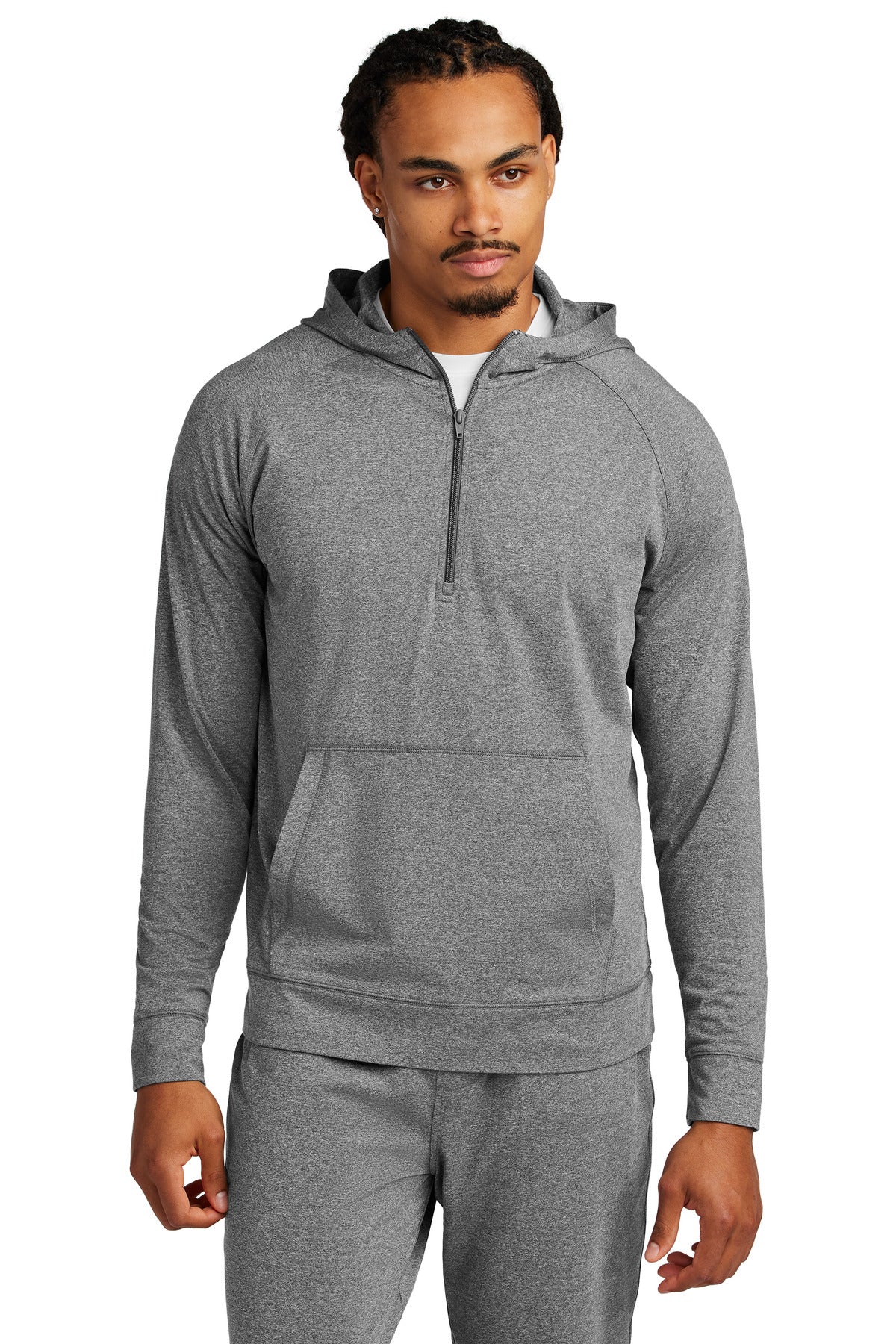 sport-tek ®  sport-wick ®  stretch 1/2-zip hoodie st856
