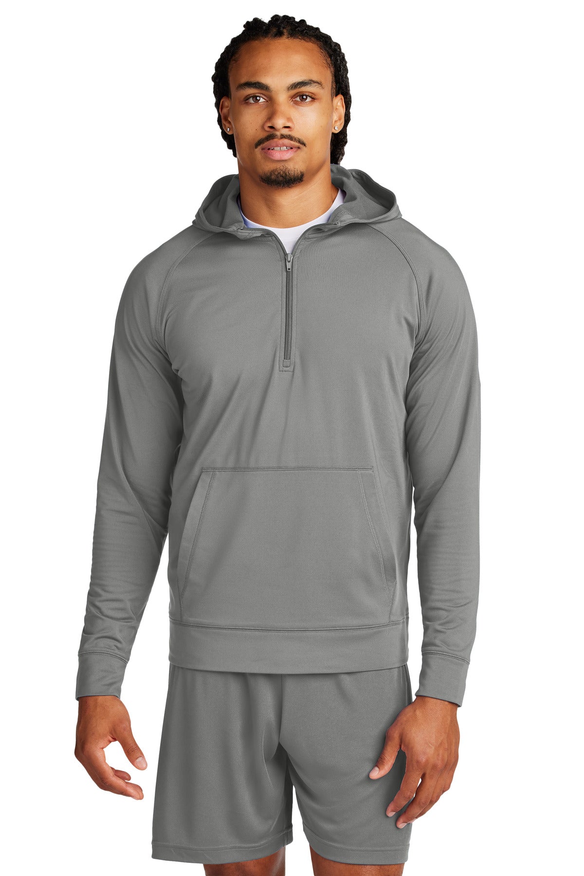 sport-tek ®  sport-wick ®  stretch 1/2-zip hoodie st856