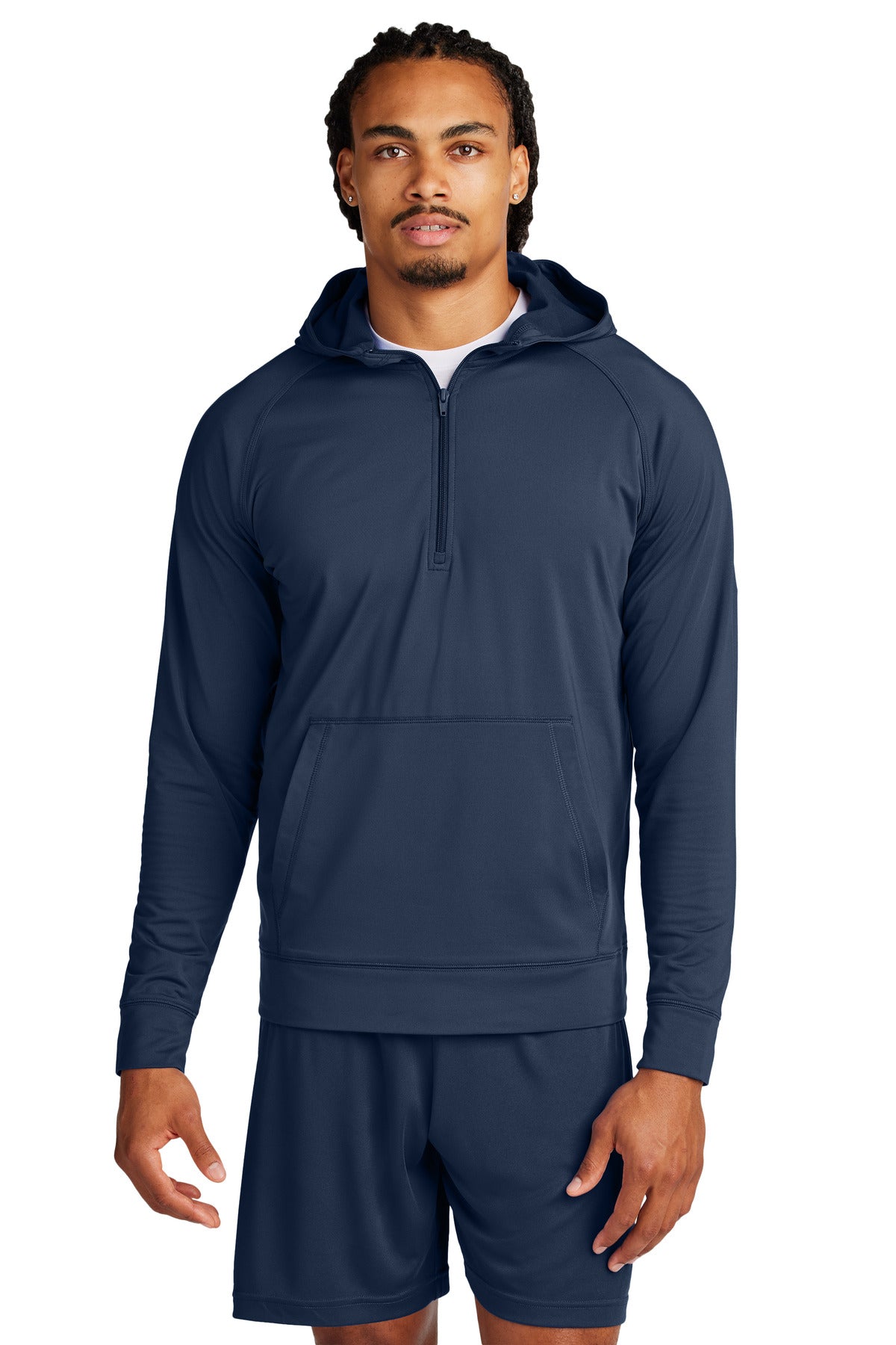 sport-tek ®  sport-wick ®  stretch 1/2-zip hoodie st856