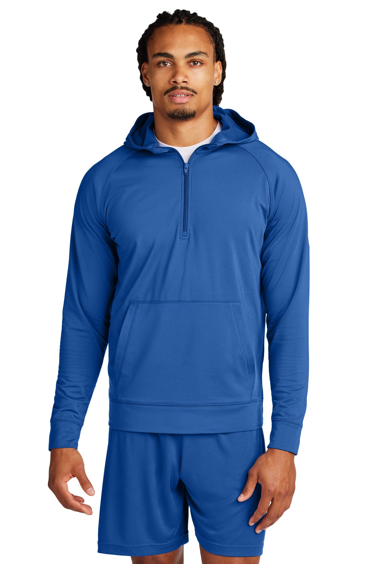 sport-tek ®  sport-wick ®  stretch 1/2-zip hoodie st856