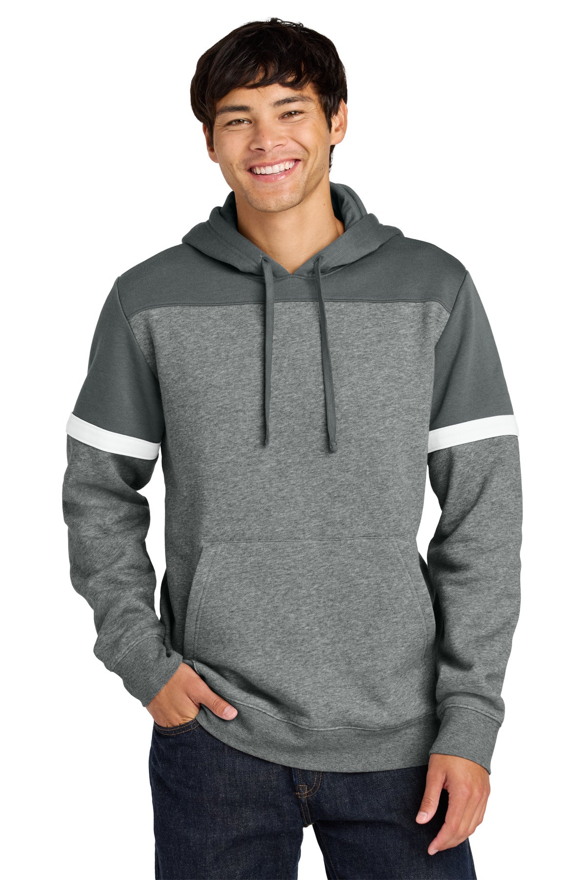 sport-tek ®  drive fleece colorblock hoodie stf205