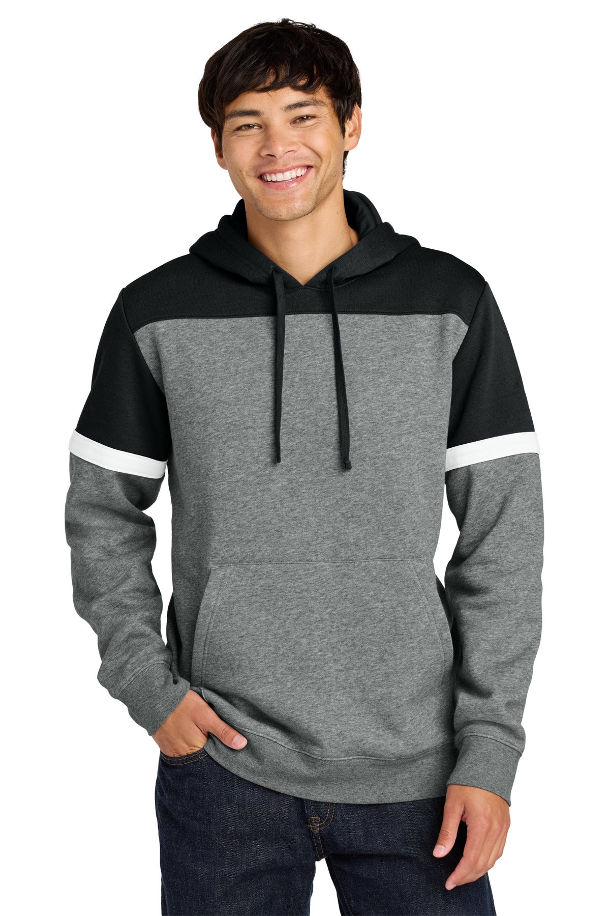 sport-tek ®  drive fleece colorblock hoodie stf205