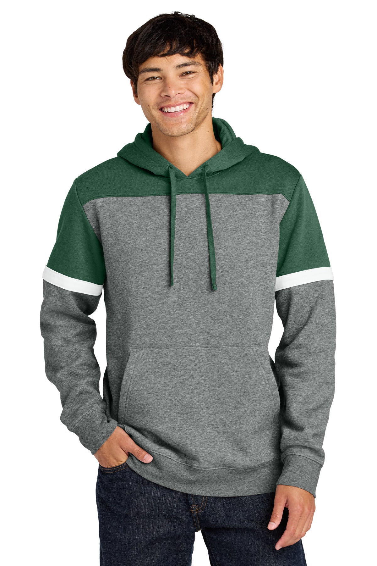 sport-tek ®  drive fleece colorblock hoodie stf205