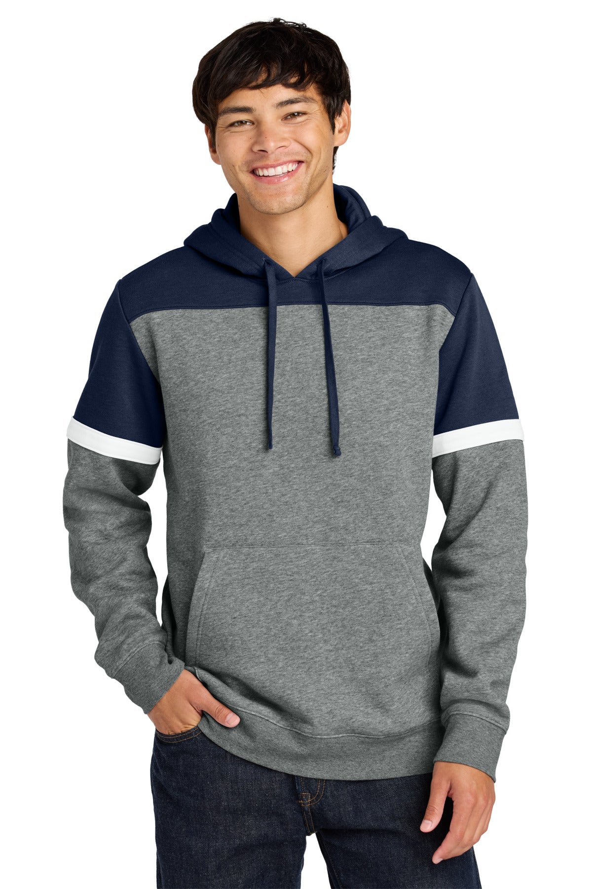 sport-tek ®  drive fleece colorblock hoodie stf205