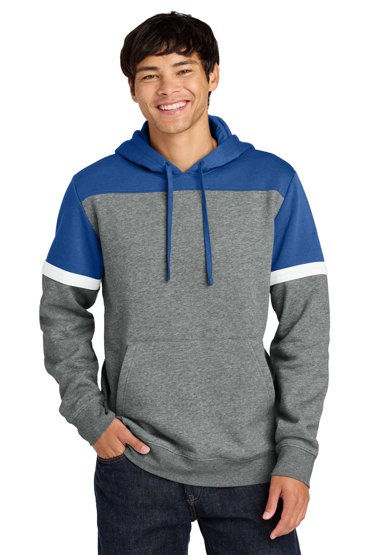 sport-tek ®  drive fleece colorblock hoodie stf205