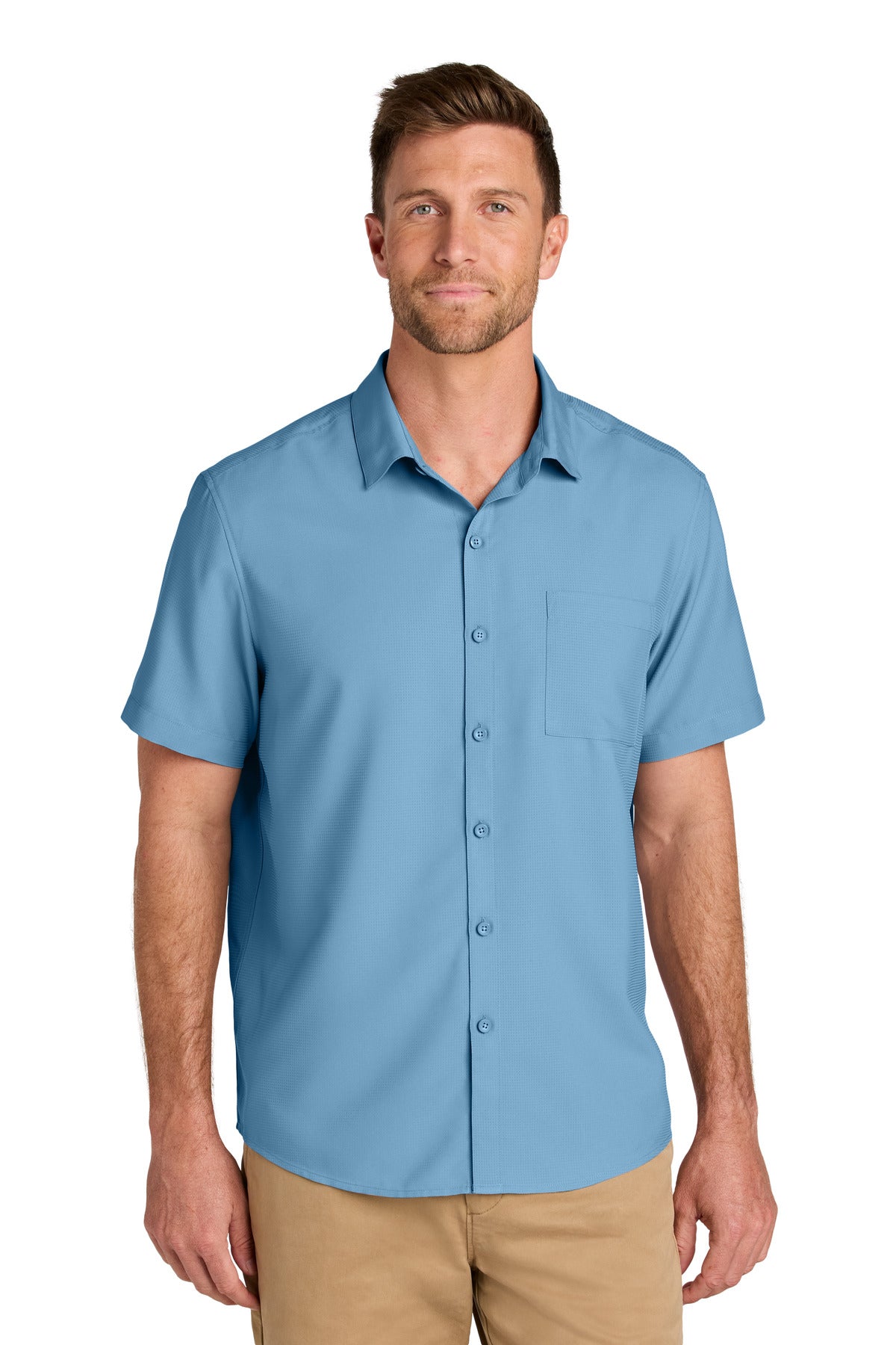 port authority ®  short sleeve uv dockside shirt w963