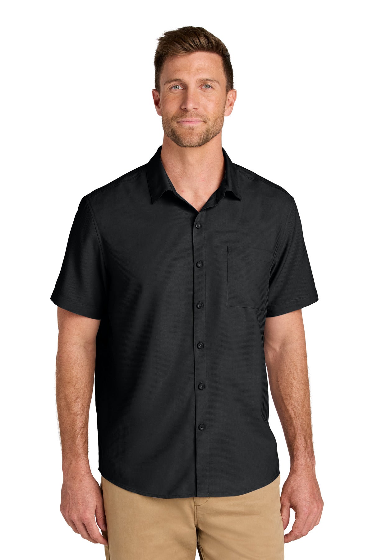 port authority ®  short sleeve uv dockside shirt w963
