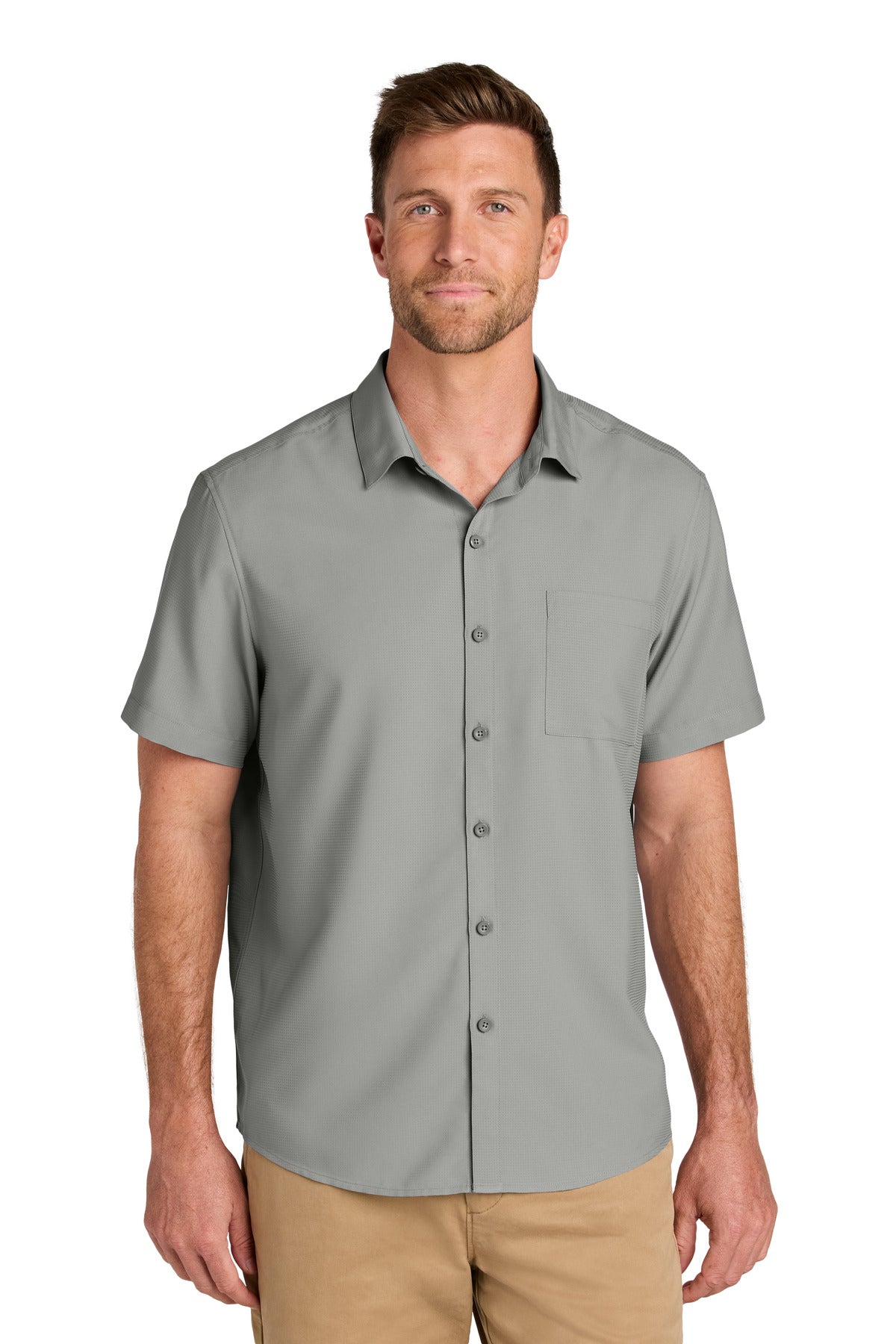 port authority ®  short sleeve uv dockside shirt w963