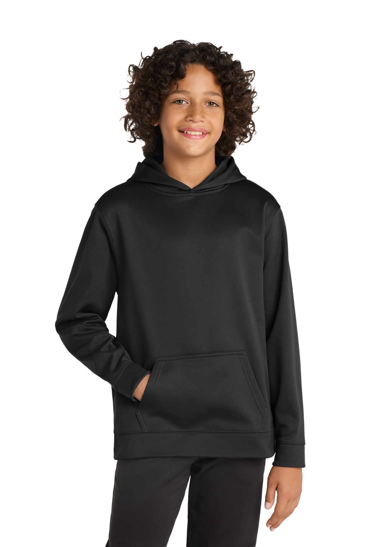 sport-tek ®  youth sport-wick ®  fleece hooded pullover. yst244