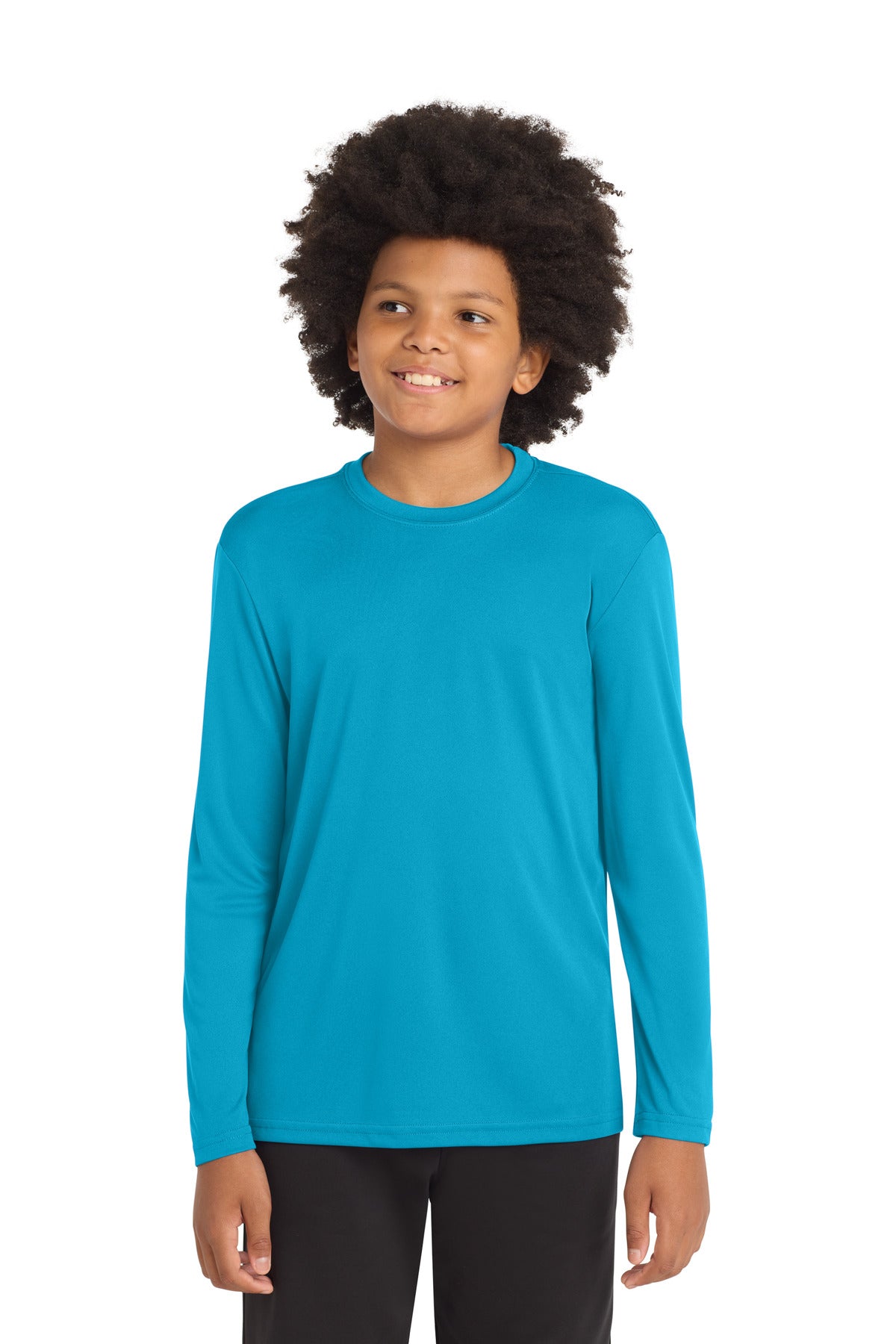 sport-tek ®  youth long sleeve posicharge ®  competitor™ tee. yst350ls