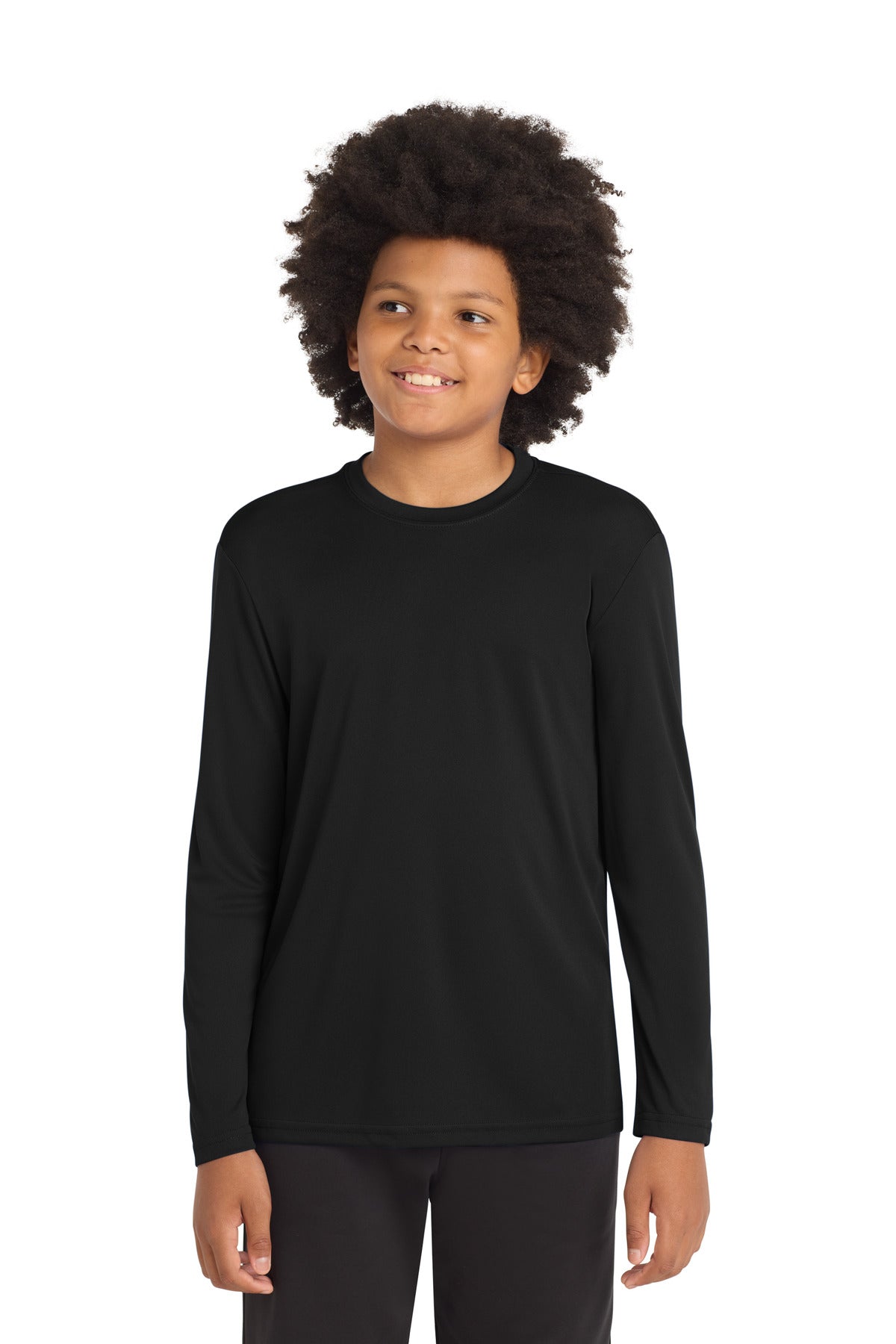sport-tek ®  youth long sleeve posicharge ®  competitor™ tee. yst350ls