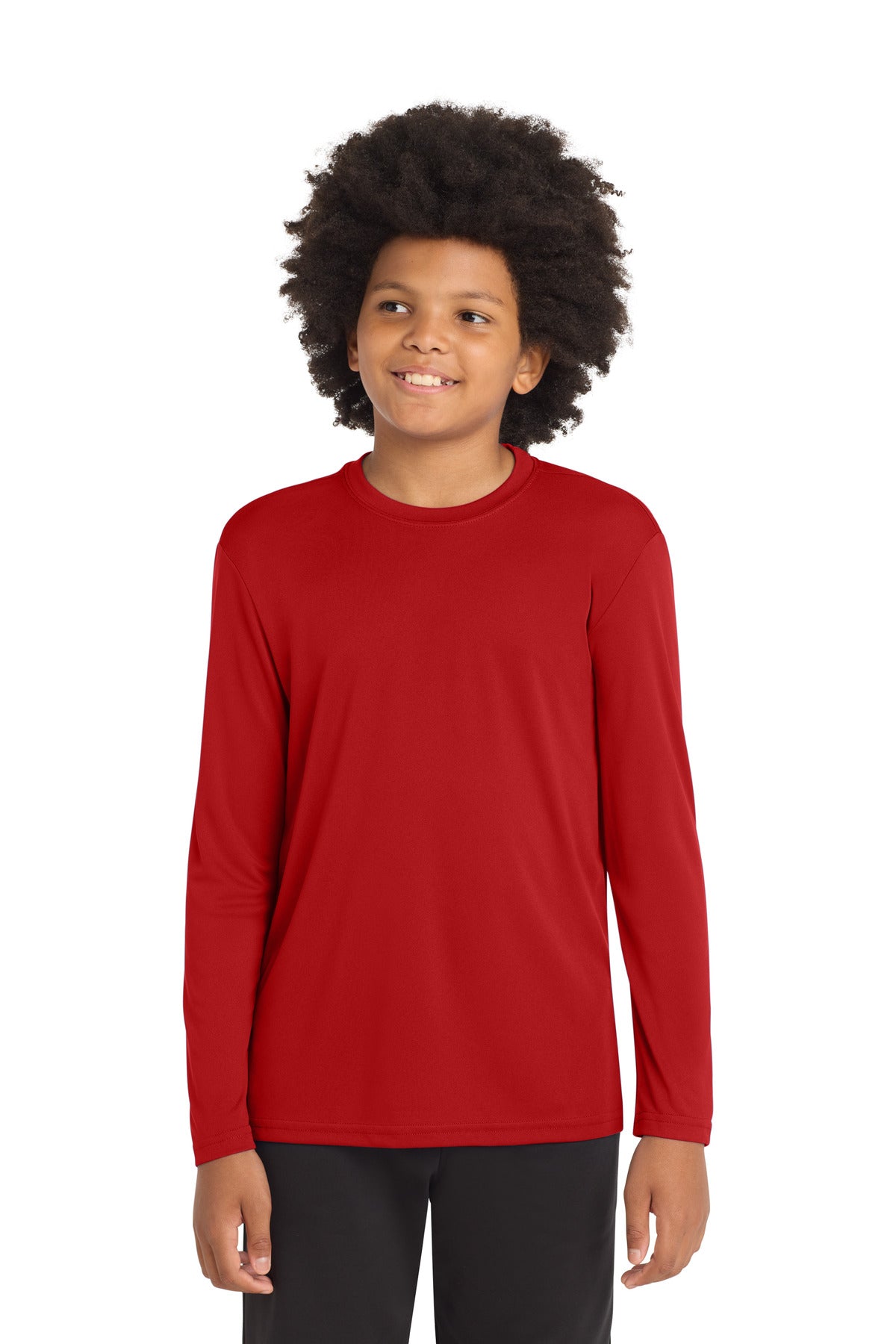sport-tek ®  youth long sleeve posicharge ®  competitor™ tee. yst350ls