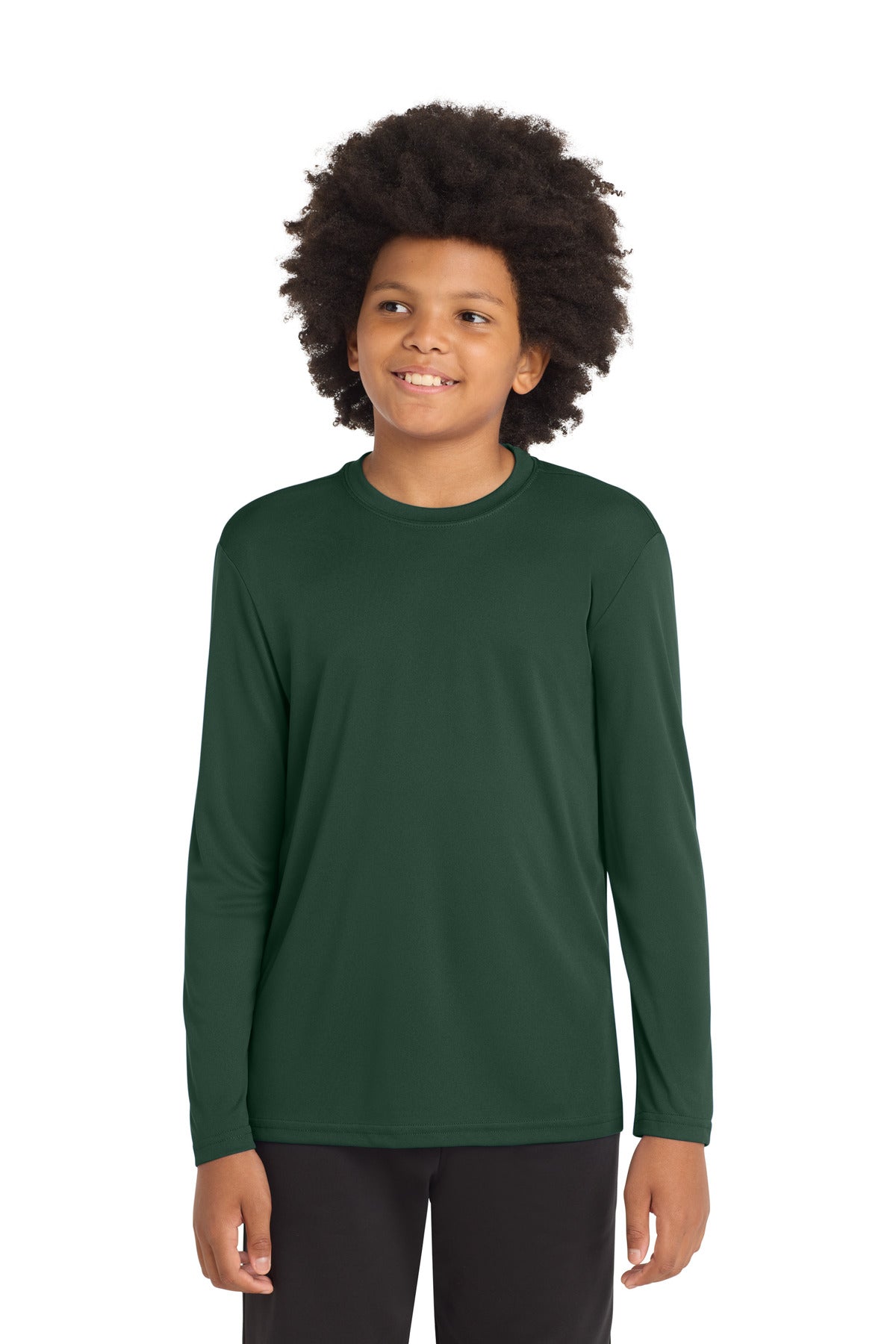 sport-tek ®  youth long sleeve posicharge ®  competitor™ tee. yst350ls