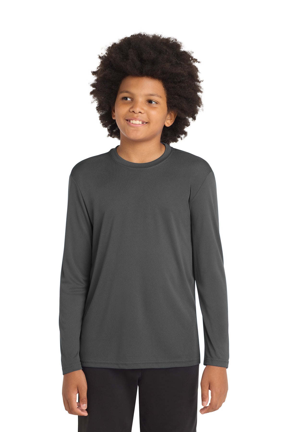 sport-tek ®  youth long sleeve posicharge ®  competitor™ tee. yst350ls