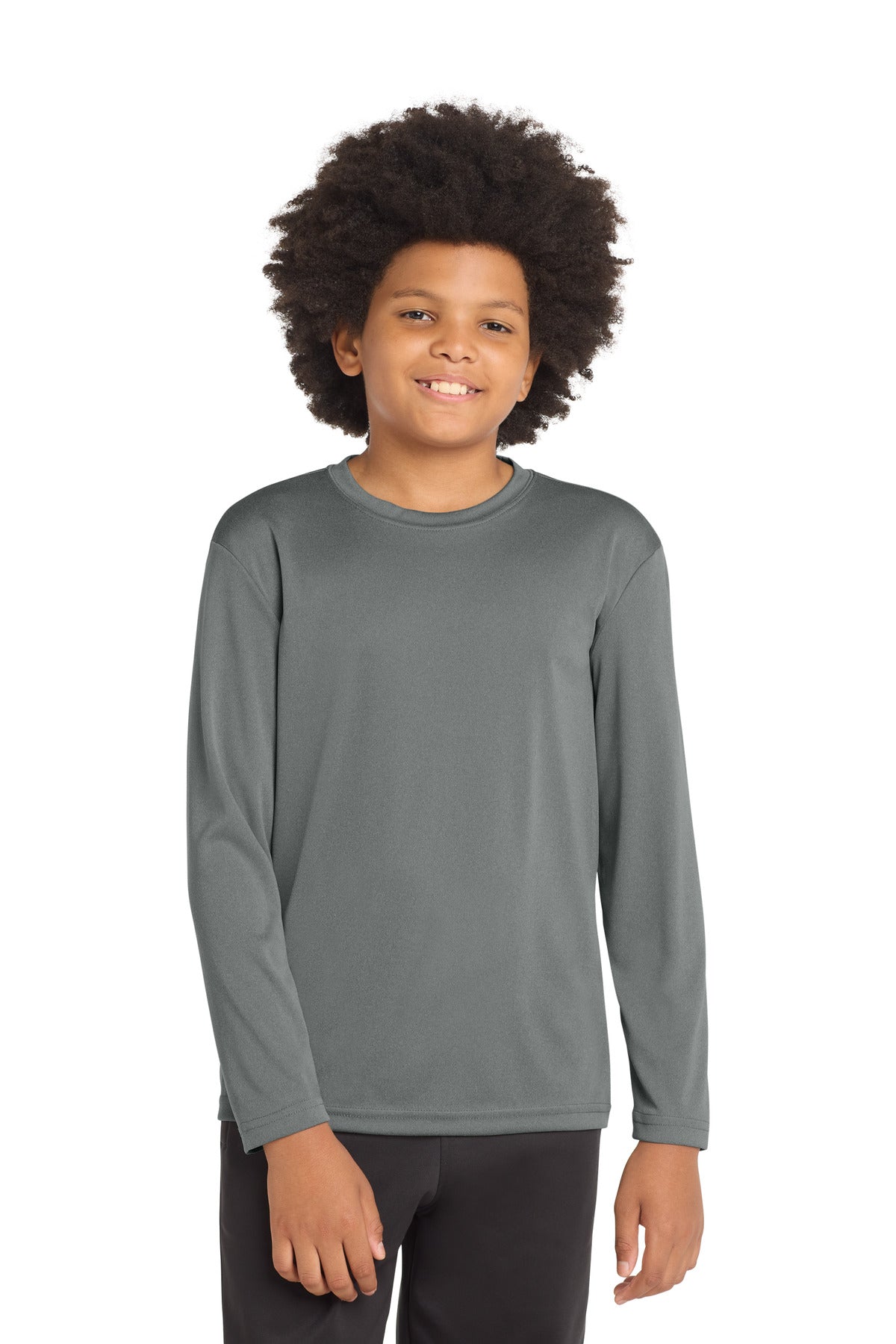 sport-tek ®  youth long sleeve posicharge ®  competitor™ tee. yst350ls