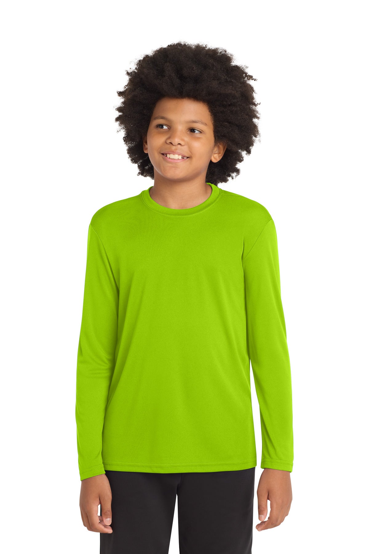sport-tek ®  youth long sleeve posicharge ®  competitor™ tee. yst350ls