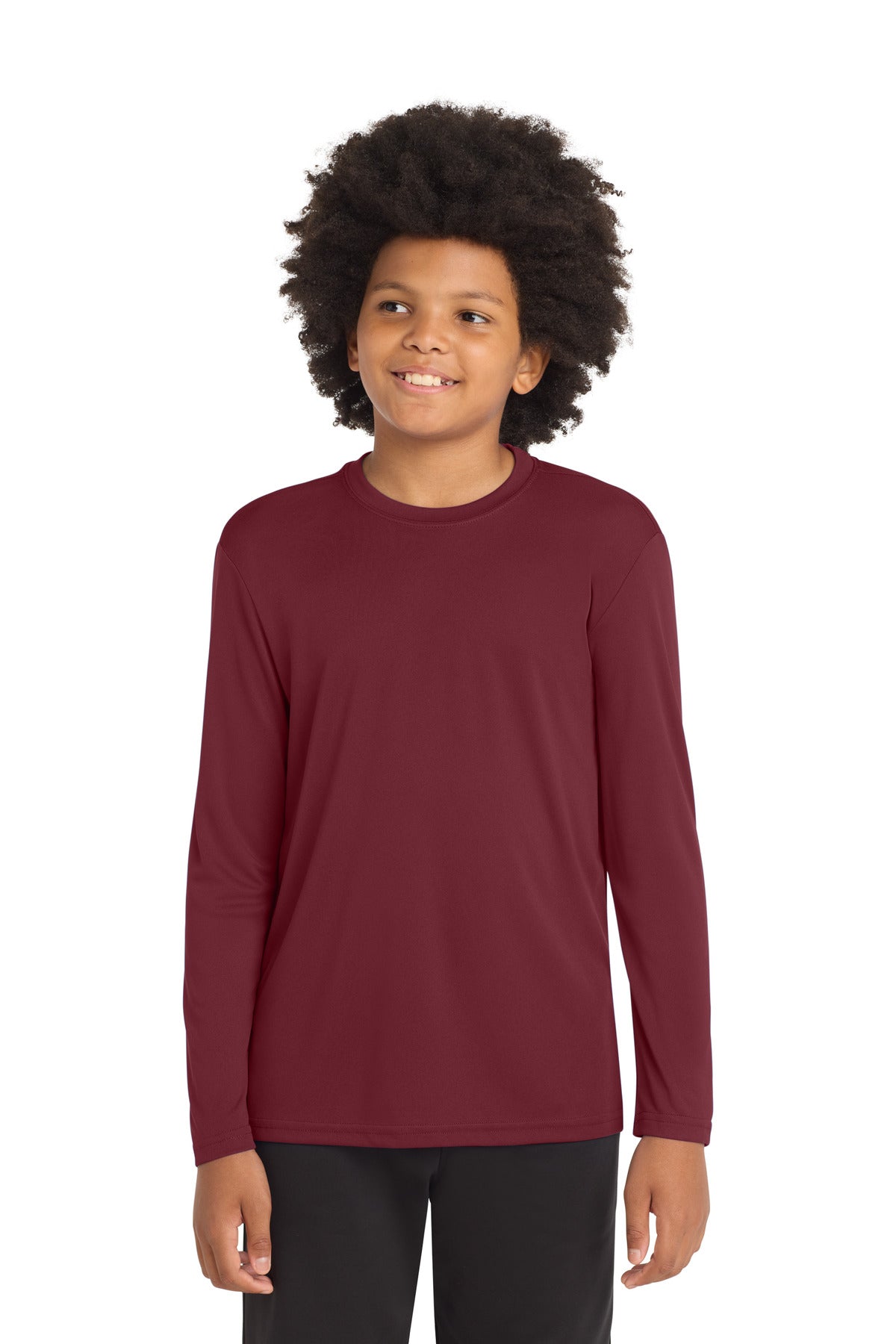 sport-tek ®  youth long sleeve posicharge ®  competitor™ tee. yst350ls