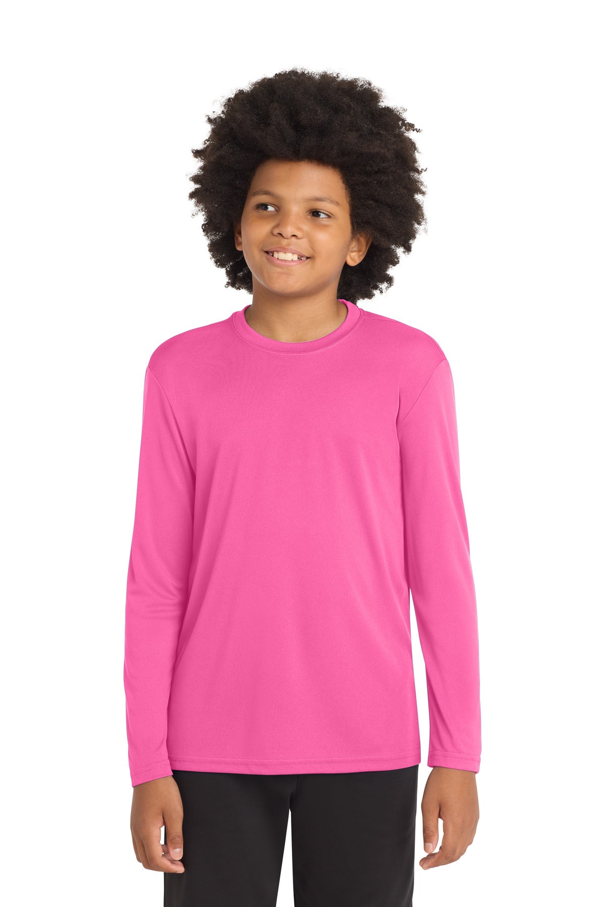 sport-tek ®  youth long sleeve posicharge ®  competitor™ tee. yst350ls