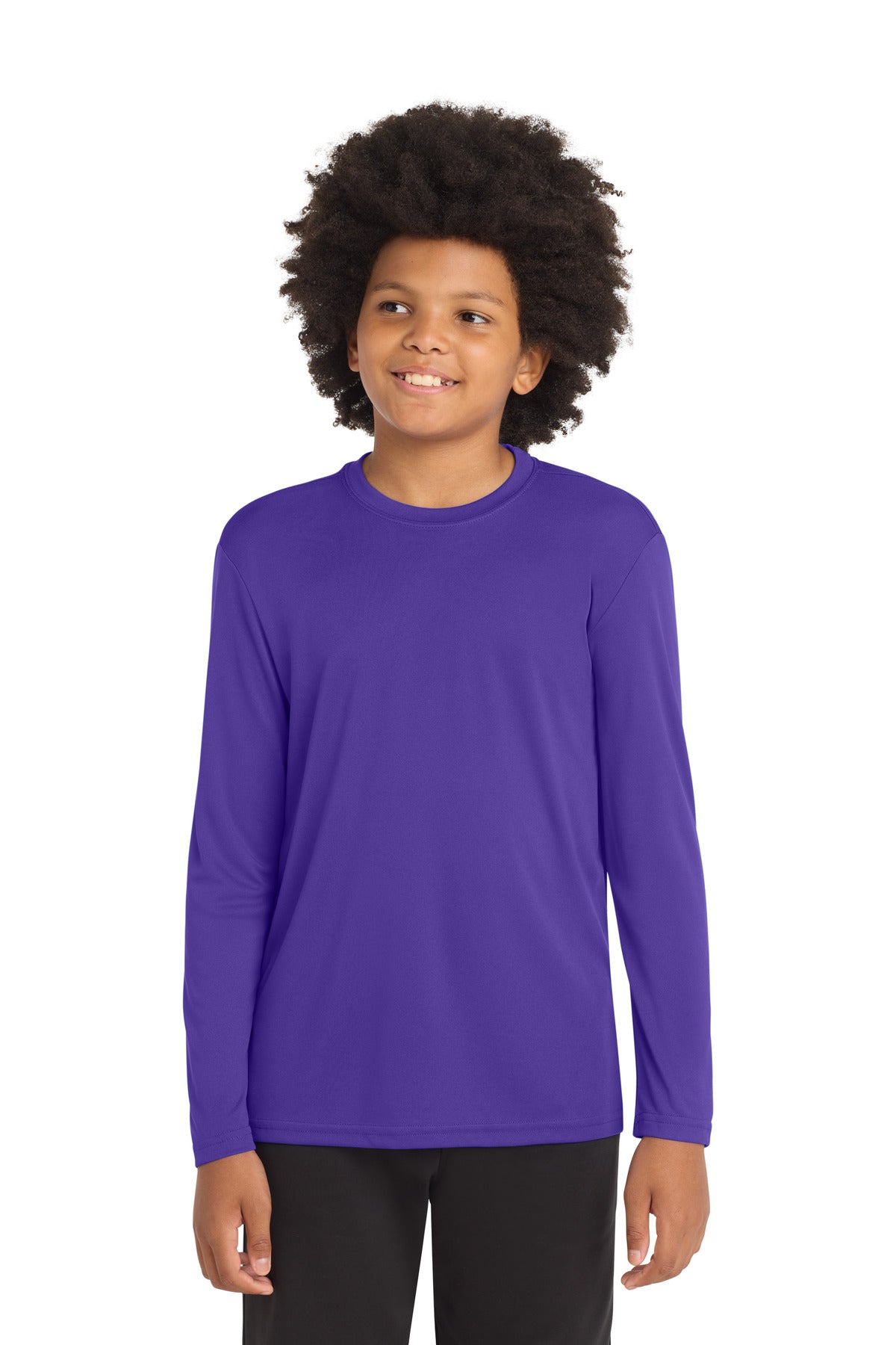 sport-tek ®  youth long sleeve posicharge ®  competitor™ tee. yst350ls
