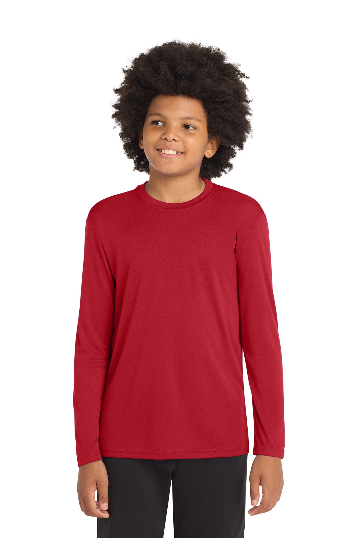 sport-tek ®  youth long sleeve posicharge ®  competitor™ tee. yst350ls