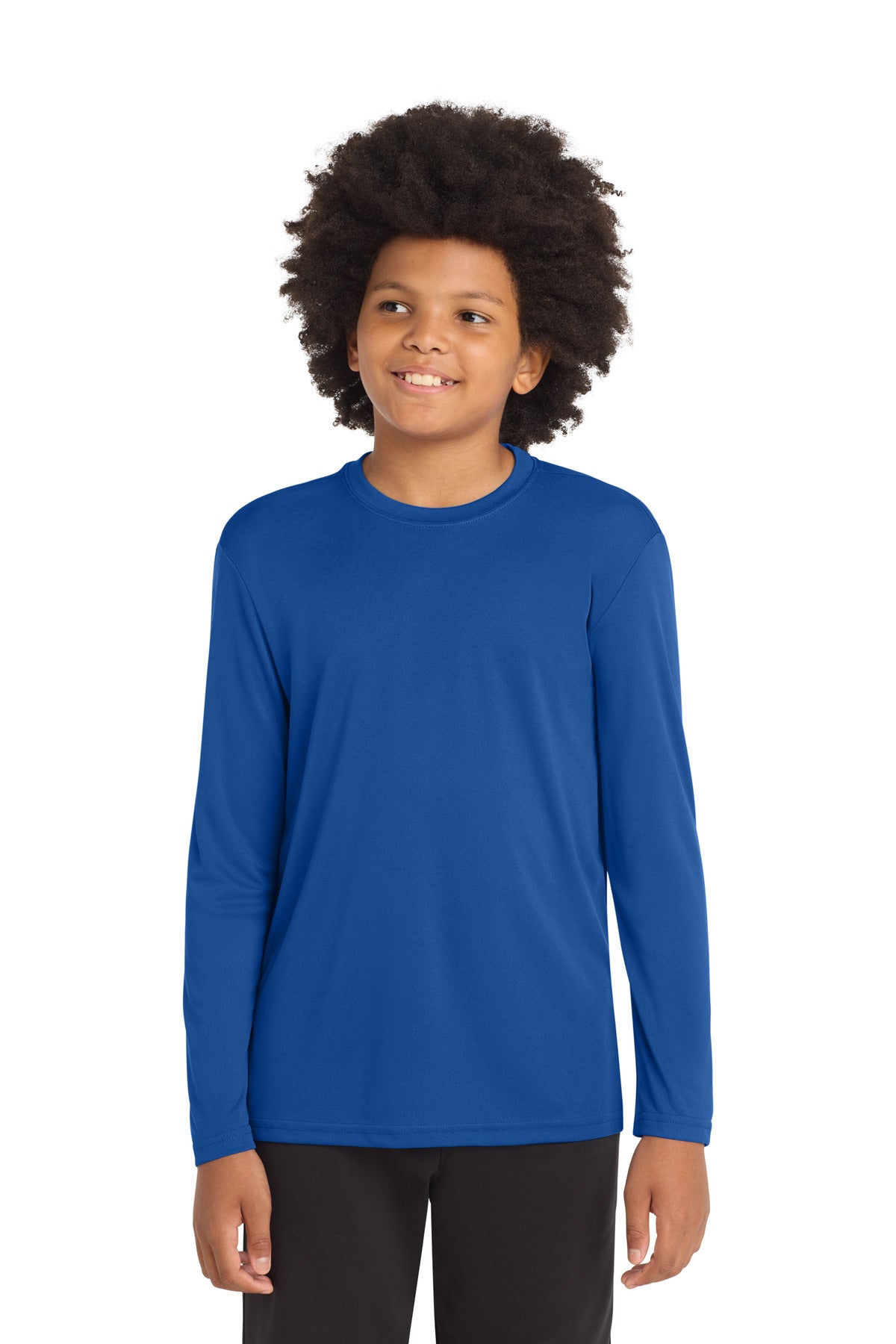 sport-tek ®  youth long sleeve posicharge ®  competitor™ tee. yst350ls