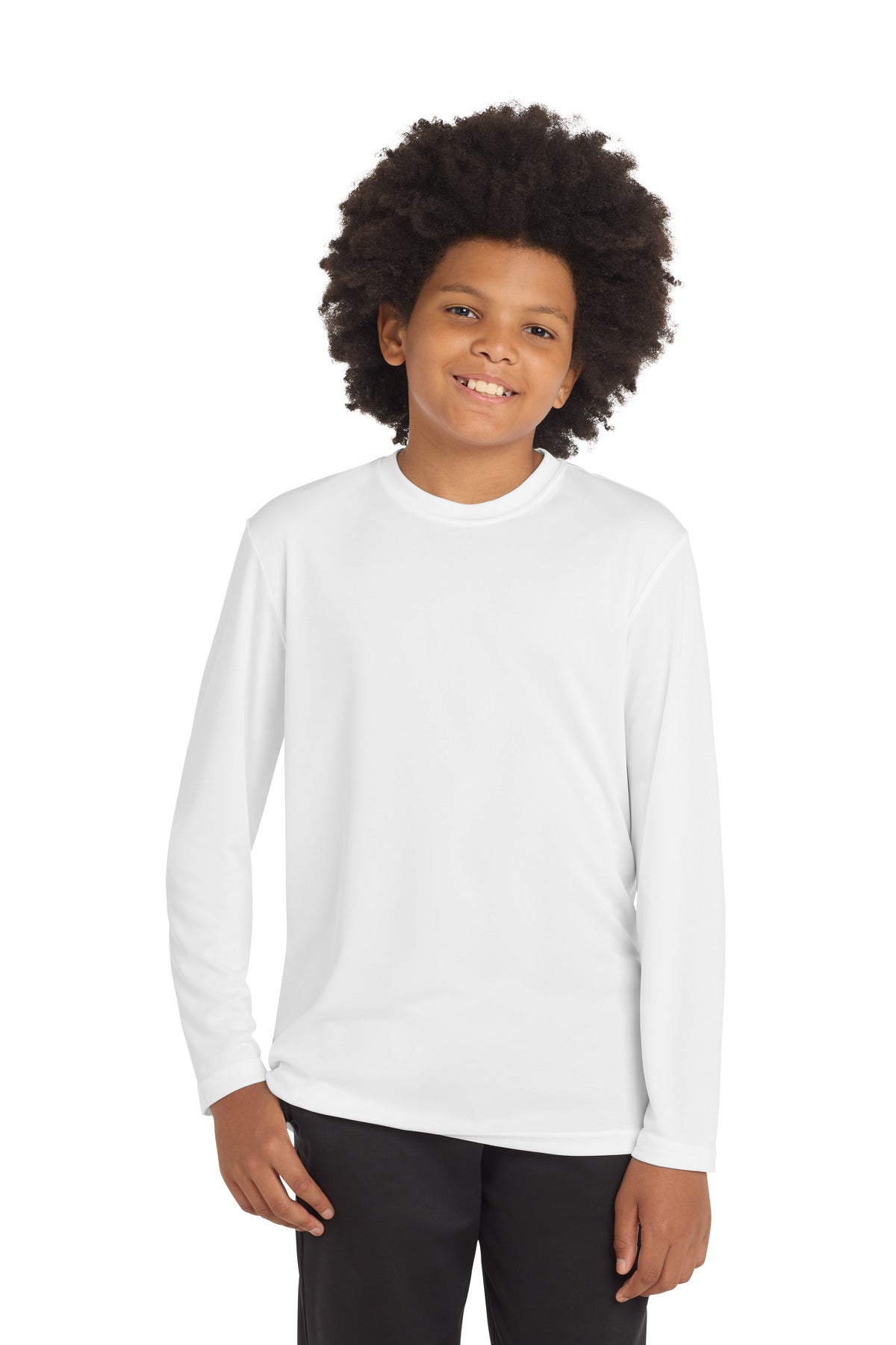 sport-tek ®  youth long sleeve posicharge ®  competitor™ tee. yst350ls