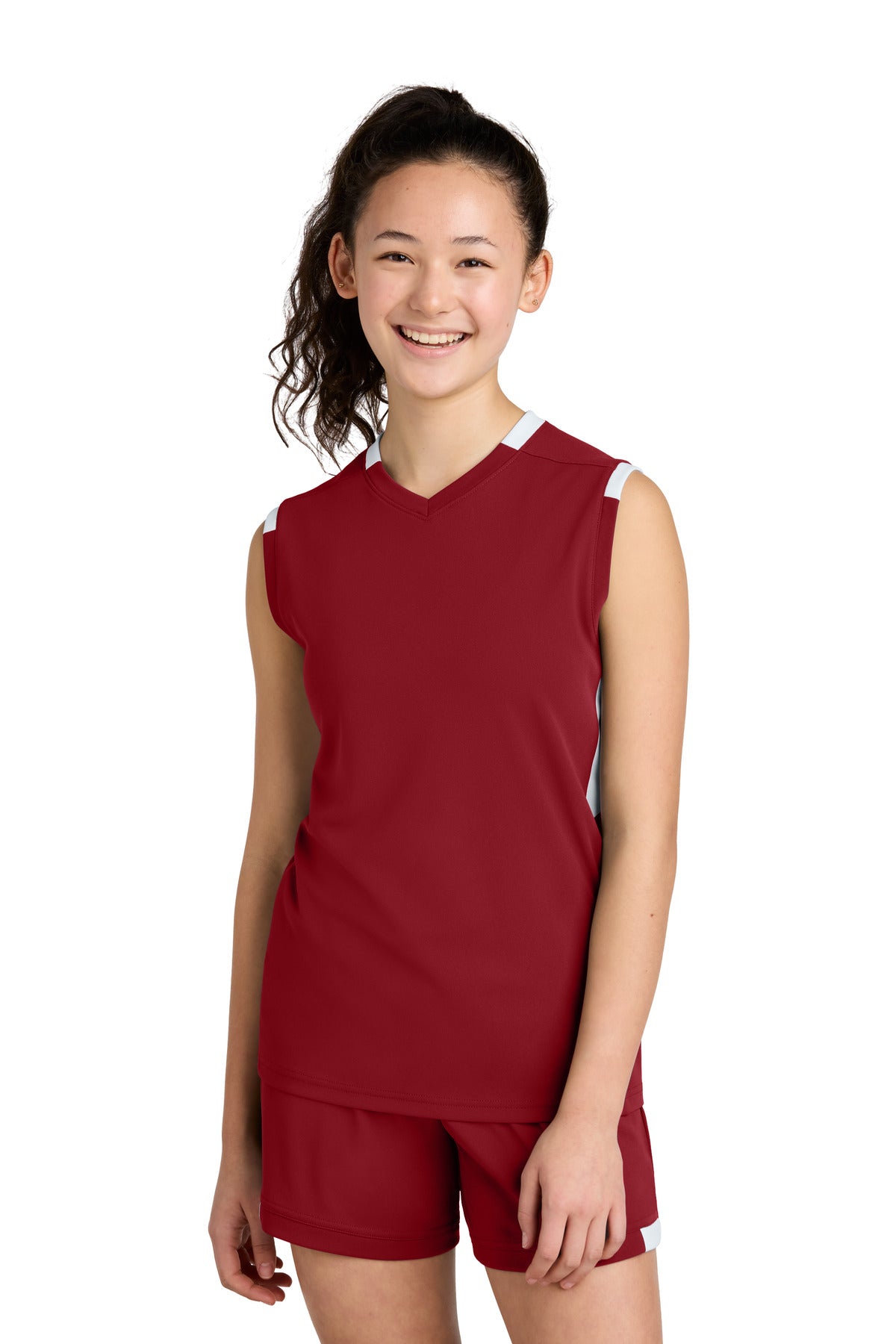 sport-tek ®  youth club sleeveless v-neck yst441